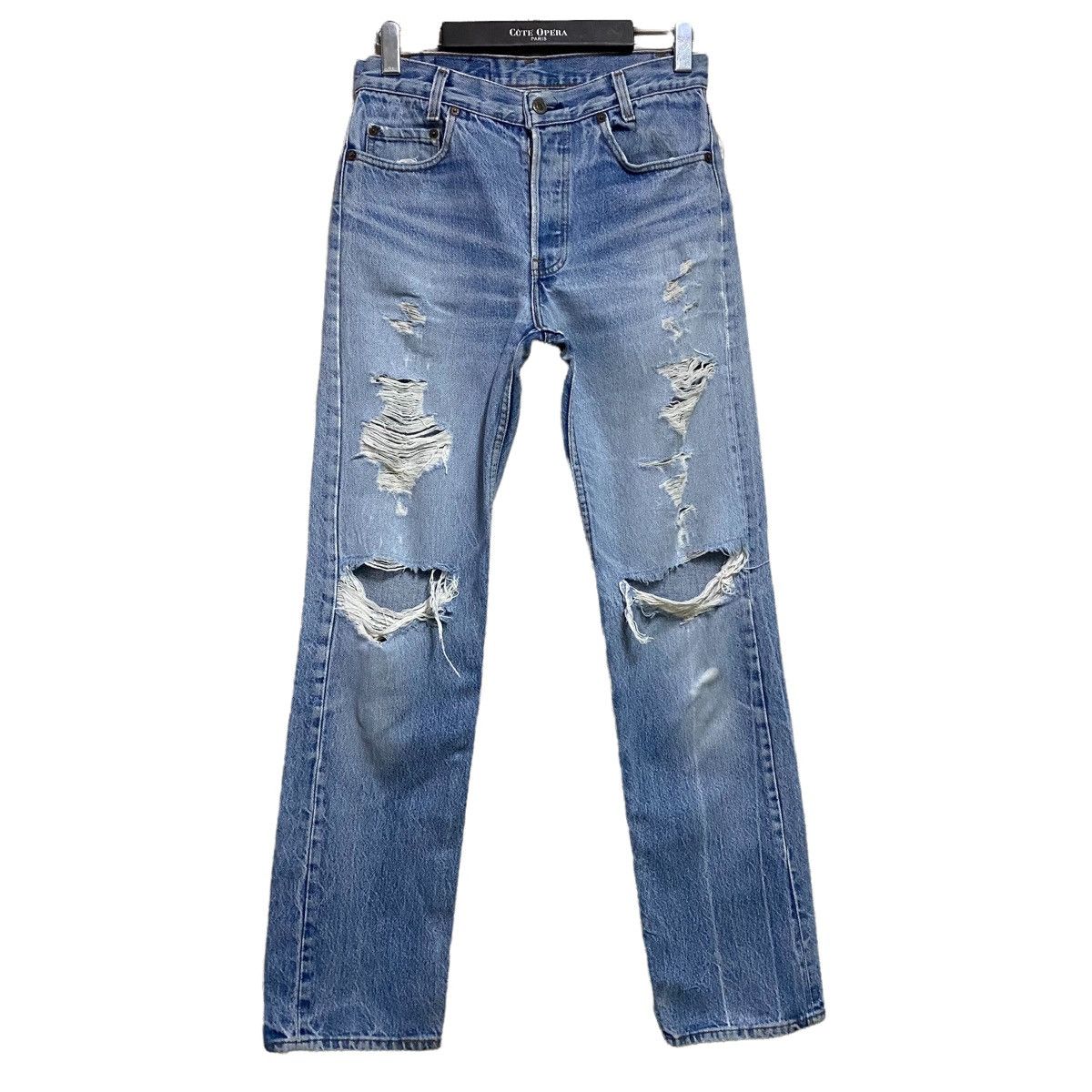 Levi's Vintage 80s Levis 501 Grunge Jeans 30x31 Made in USA Size US 30 / EU 46 - 1 Thumbnail