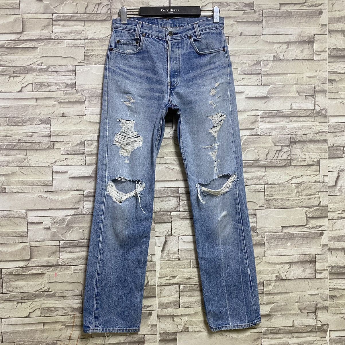 Levi's Vintage 80s Levis 501 Grunge Jeans 30x31 Made in USA Size US 30 / EU 46 - 3 Thumbnail