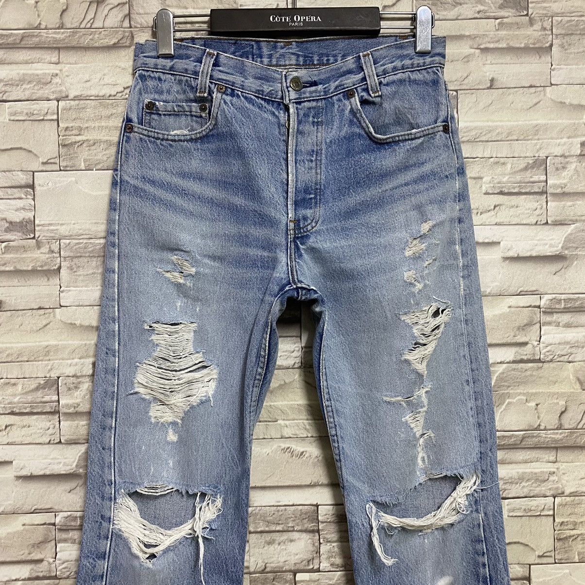Levi's Vintage 80s Levis 501 Grunge Jeans 30x31 Made in USA Size US 30 / EU 46 - 4 Thumbnail