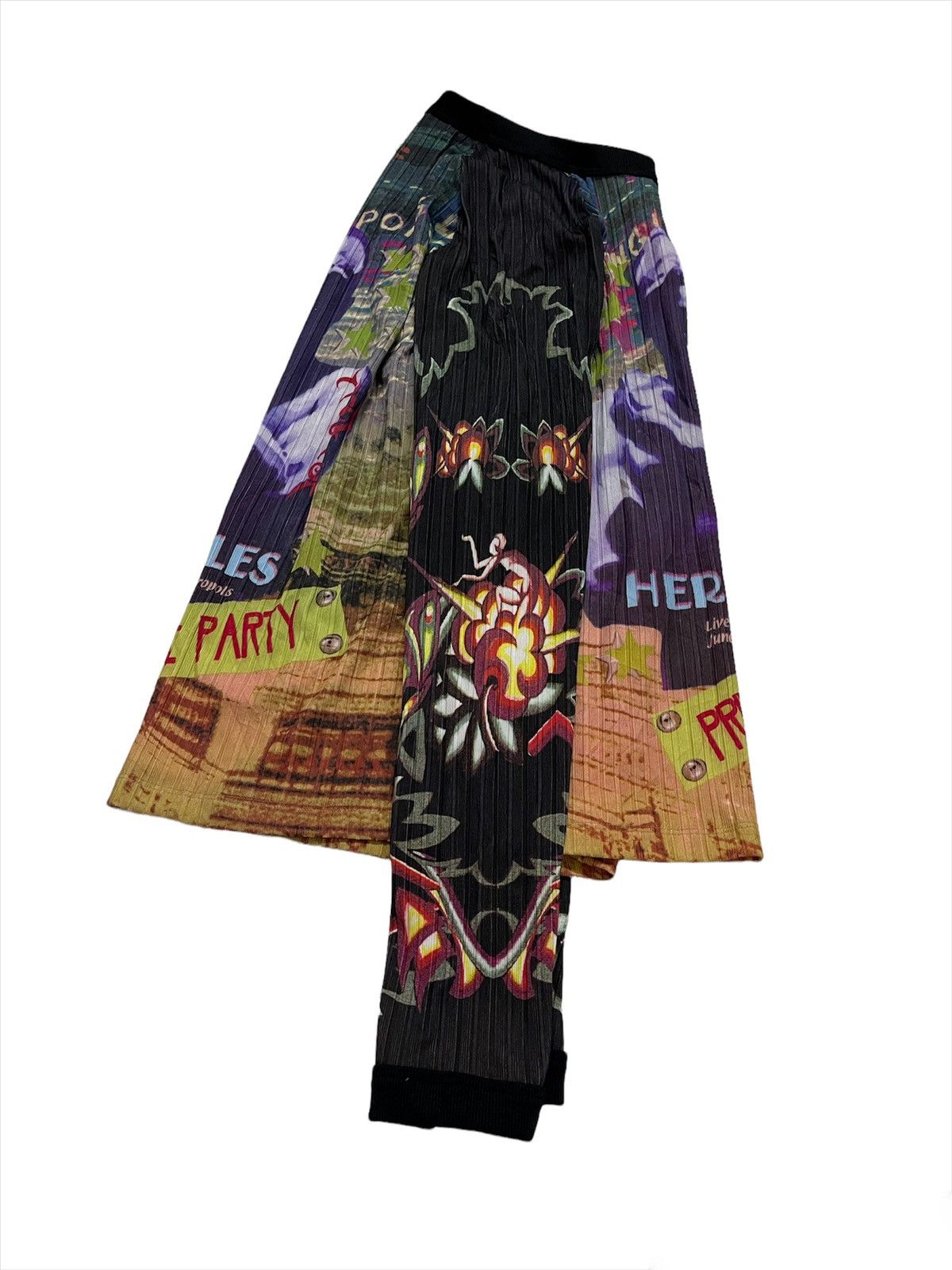 Vintage Made In Usa Full Printed Stretch Long Leeve Shirt