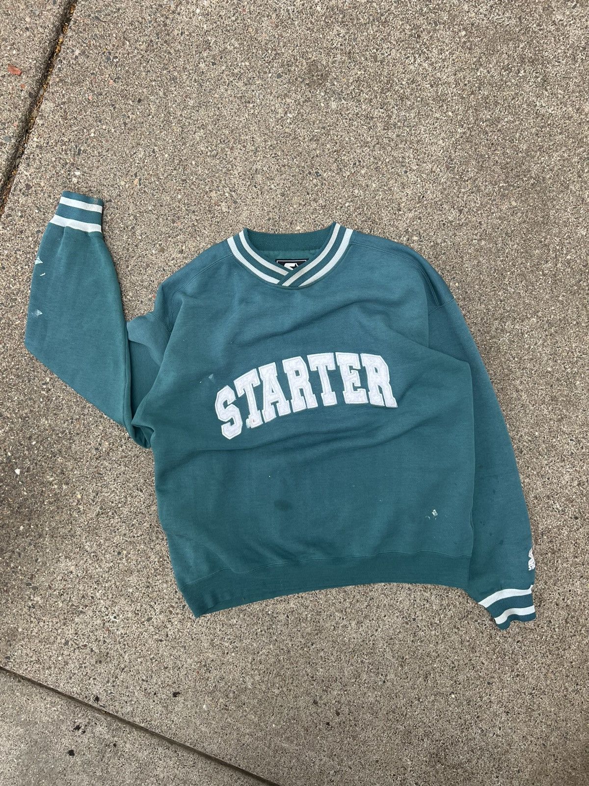 Starter × Vintage Vintage 1990’s Starter Lightly Faded Painter Crewneck Size US L / EU 52-54 / 3 - 1 Thumbnail