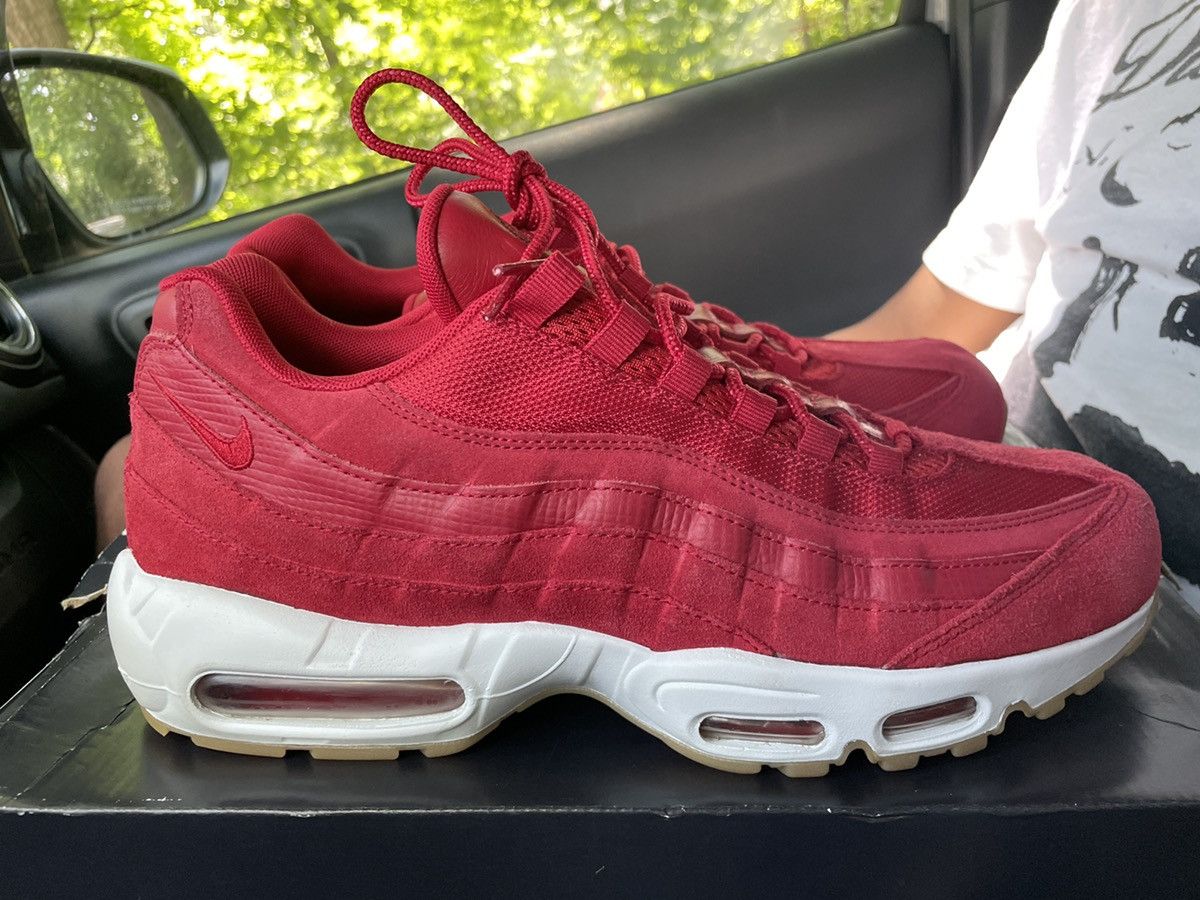 Nike Air Max 95 Premium Gym Red 2018 | Grailed