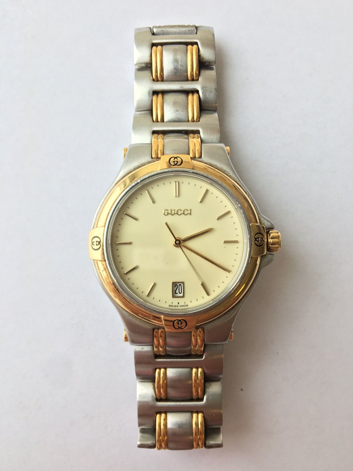 Gucci 9040M Gold And Steel Watch | Grailed