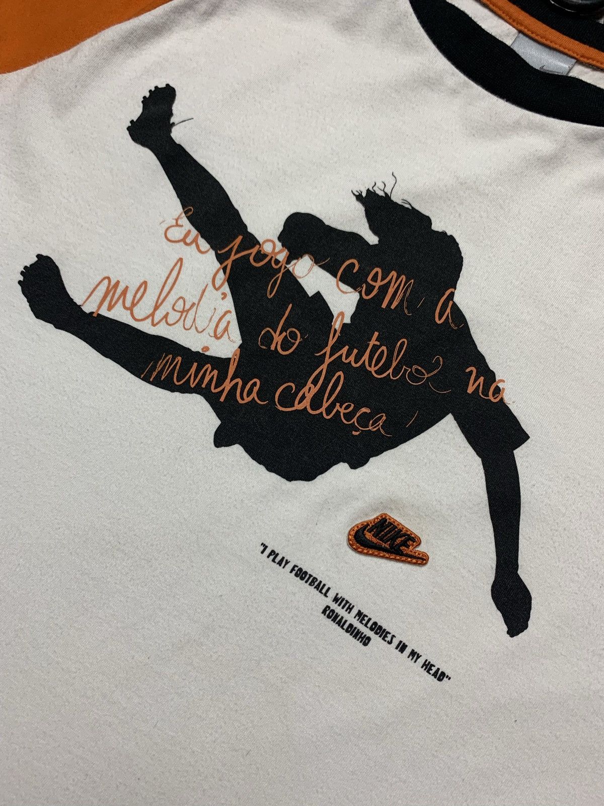 Nike × Vintage Vintage Nike Ronaldinho 10 sweatshirt long sleeve logo rare Size US L / EU 52-54 / 3 - 6 Thumbnail