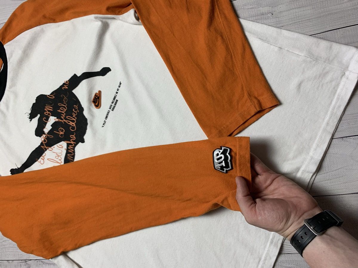 Nike × Vintage Vintage Nike Ronaldinho 10 sweatshirt long sleeve logo rare Size US L / EU 52-54 / 3 - 5 Thumbnail