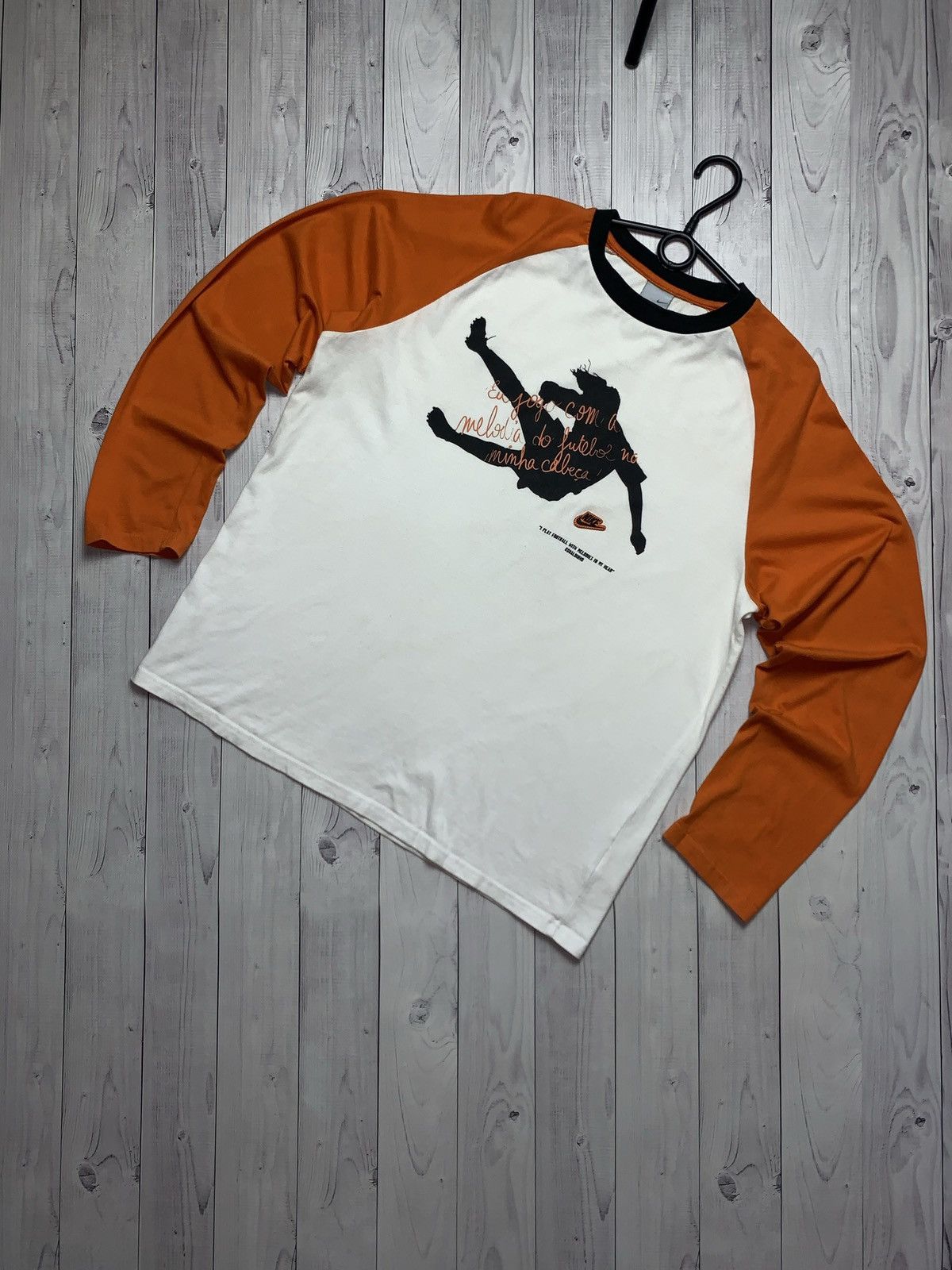 Nike × Vintage Vintage Nike Ronaldinho 10 sweatshirt long sleeve logo rare Size US L / EU 52-54 / 3 - 1 Thumbnail
