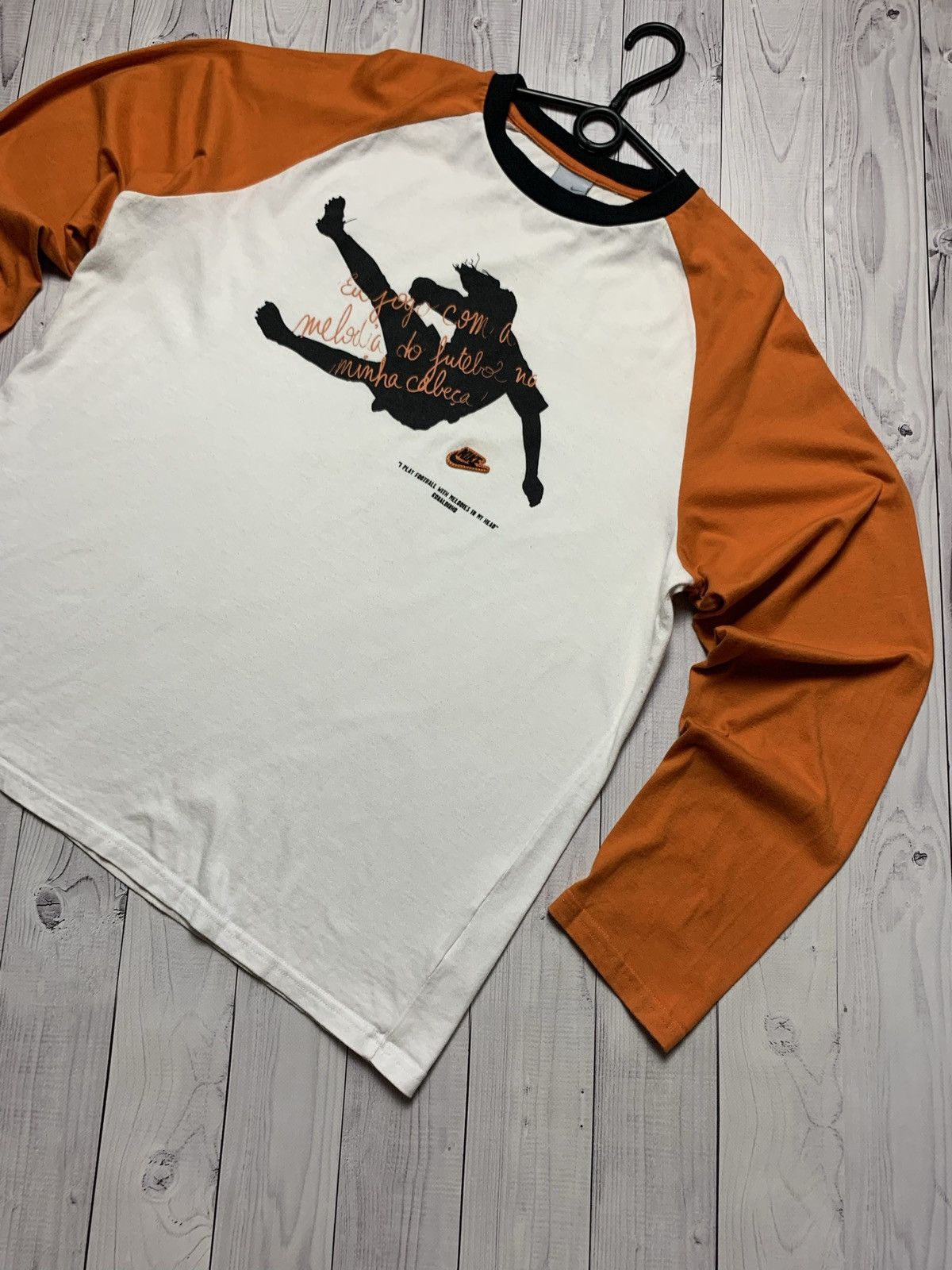 Nike × Vintage Vintage Nike Ronaldinho 10 sweatshirt long sleeve logo rare Size US L / EU 52-54 / 3 - 3 Thumbnail