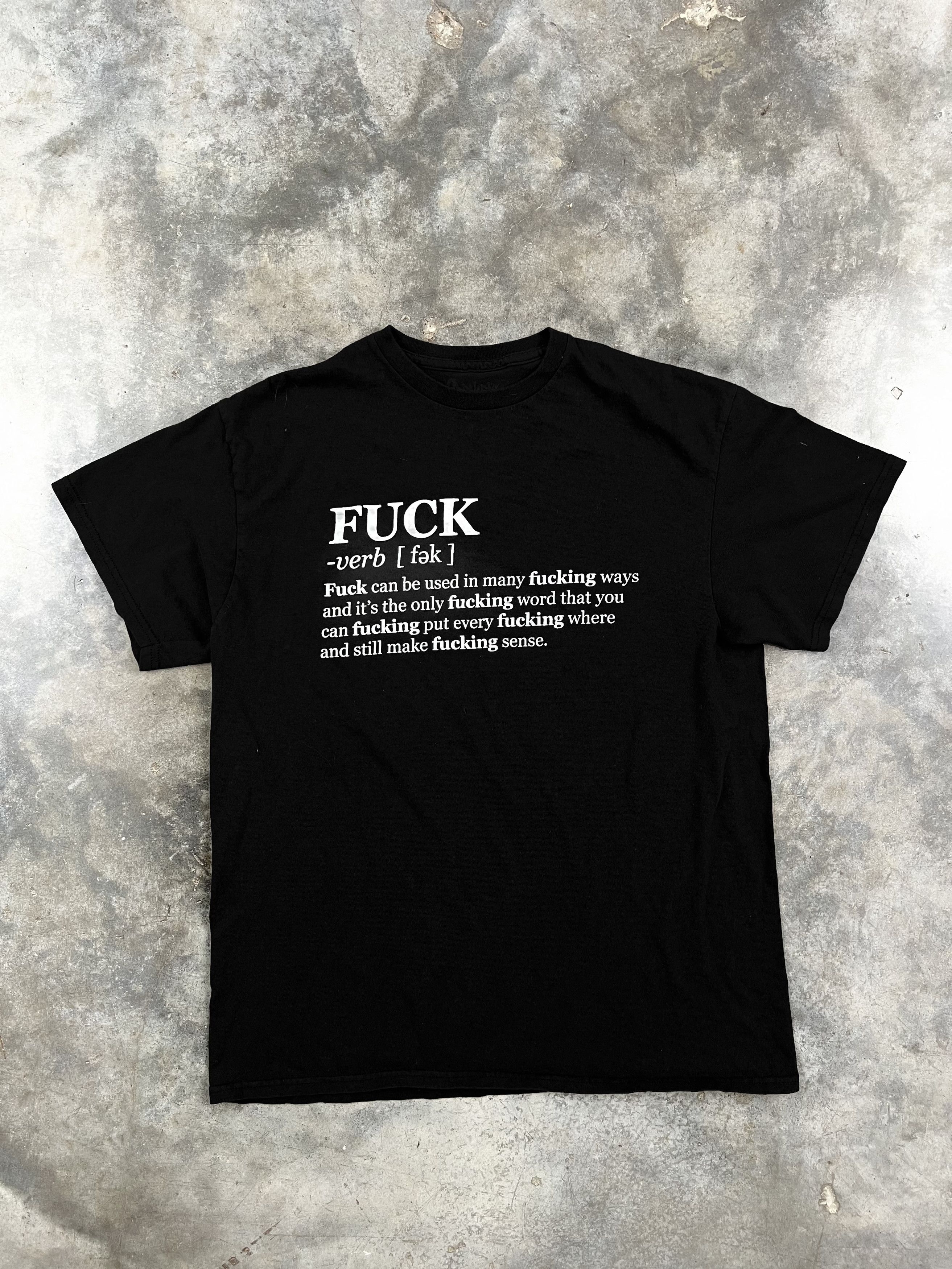 Vintage Fuck Dictionary Definition Tee Black Large ❄️🧊🥣 Urban Size US L / EU 52-54 / 3 - 2 Thumbnail