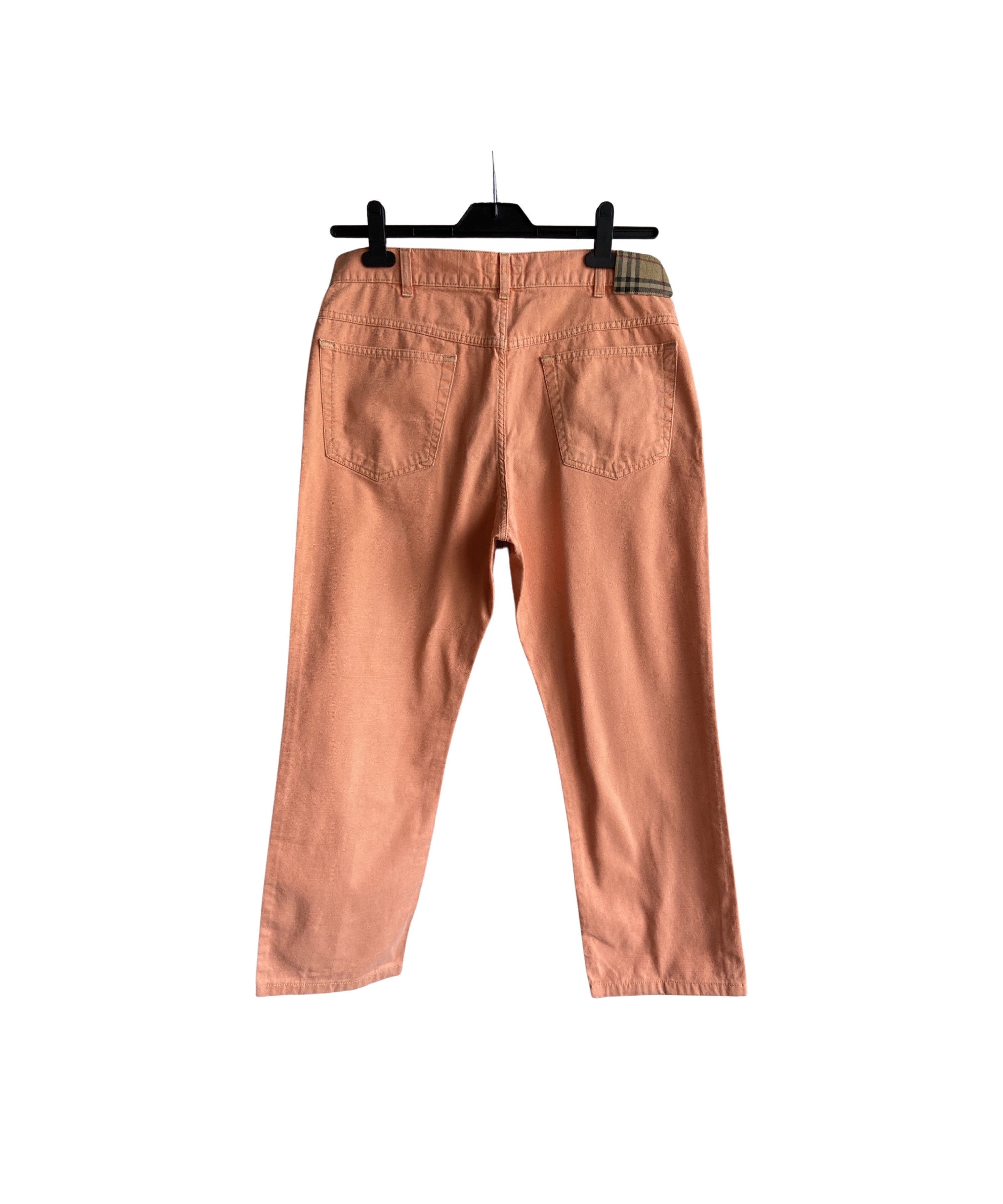 Burberry Vintage Burberry Orange Denim Pants Nova Check Patch Size US 34 / EU 50 - 1 Thumbnail