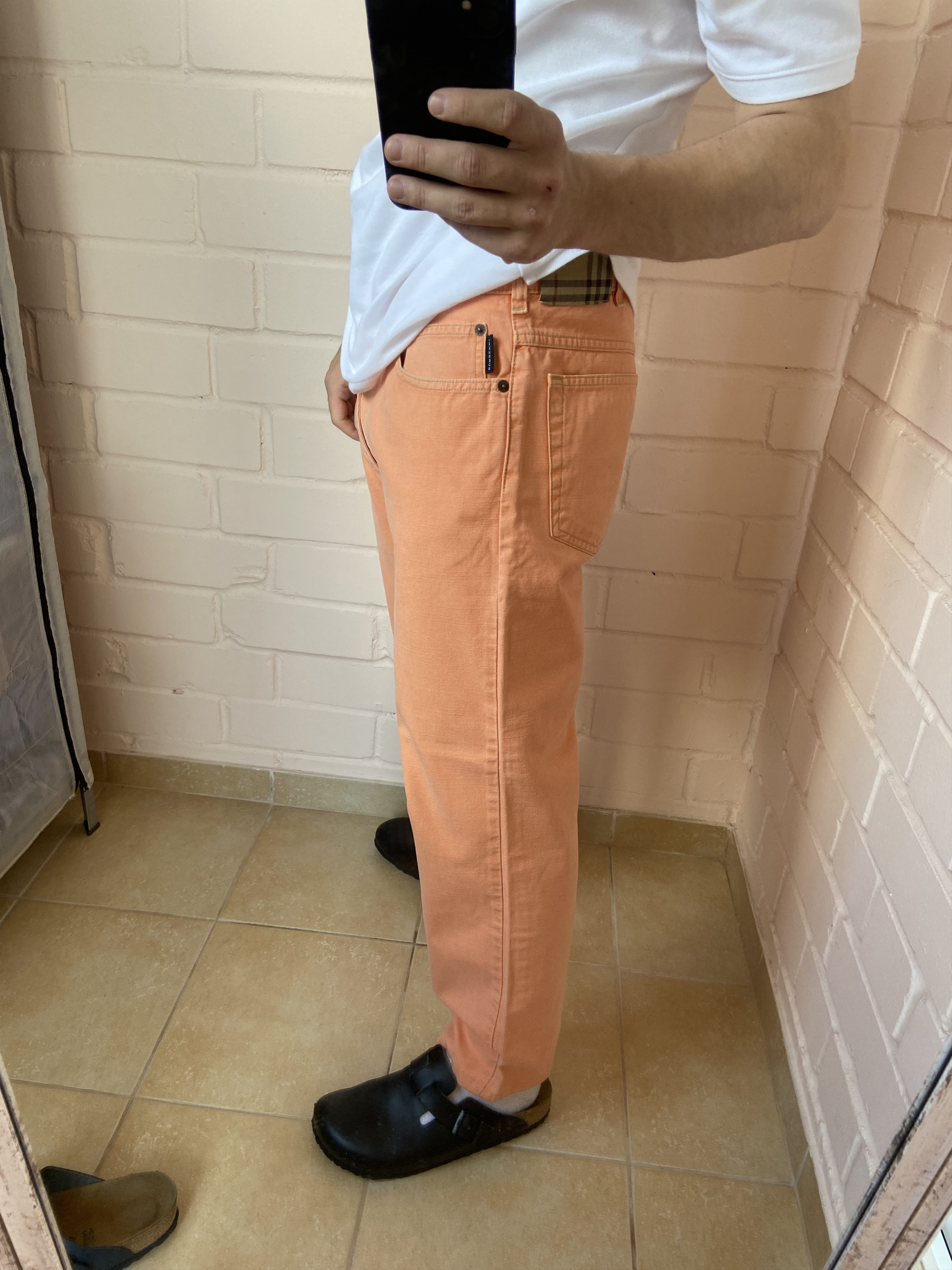 Burberry Vintage Burberry Orange Denim Pants Nova Check Patch Size US 34 / EU 50 - 5 Thumbnail