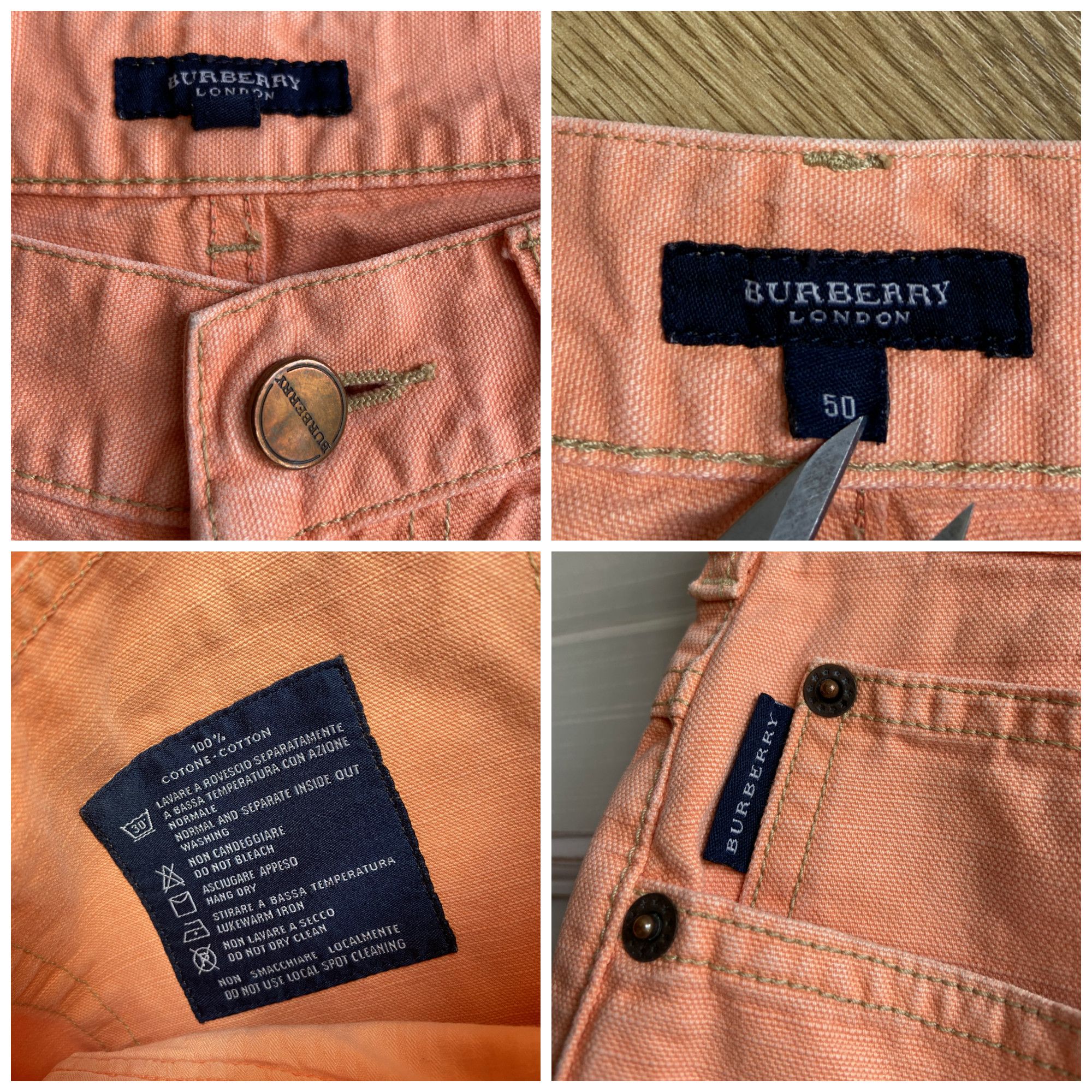 Burberry Vintage Burberry Orange Denim Pants Nova Check Patch Size US 34 / EU 50 - 7 Thumbnail