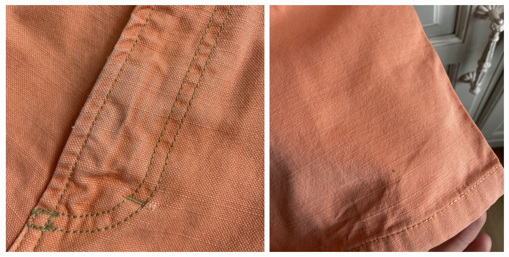 Burberry Vintage Burberry Orange Denim Pants Nova Check Patch Size US 34 / EU 50 - 8 Thumbnail