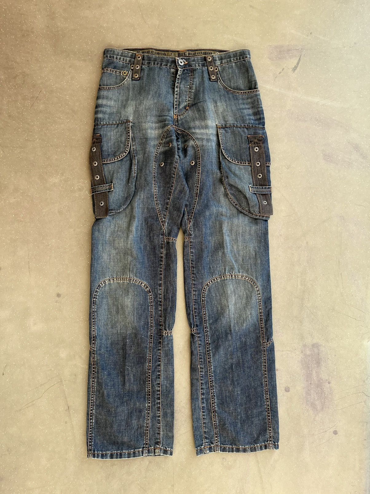 デニム・ジーパン Dolce & Gabbana Cargo jeans 2005年秋冬新作 ドルチェ&ガッバーナ デストロイカーゴ