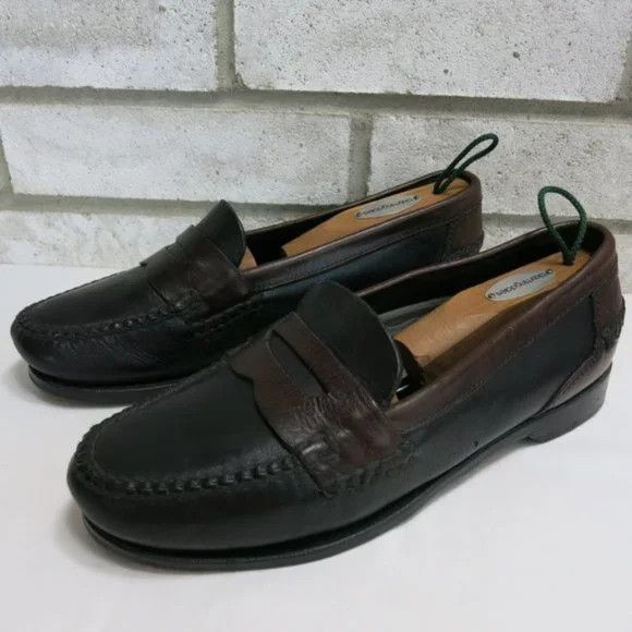 Johnston & Murphy Johnston & Murphy Two Tone Leather Moccasin Loafer ...