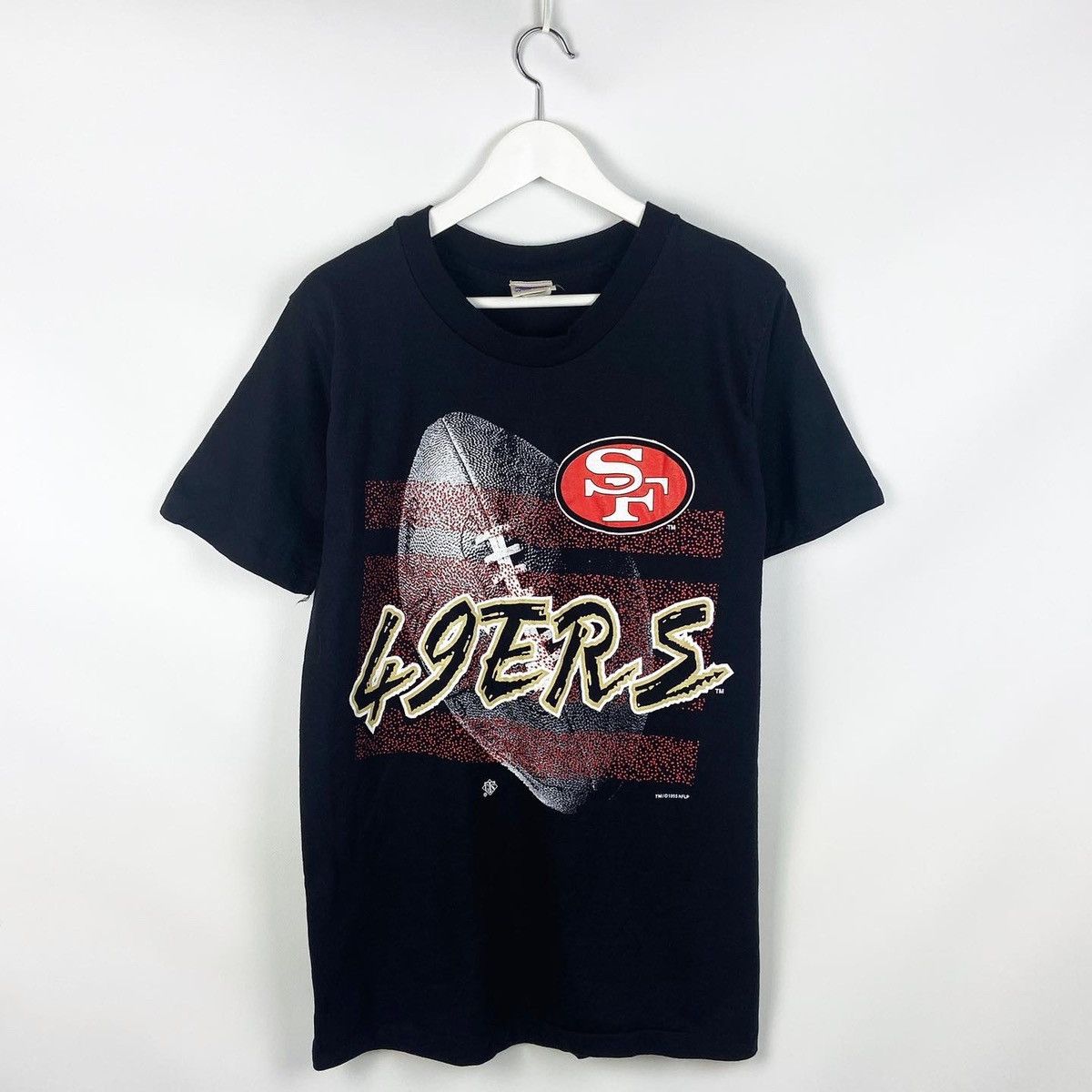 NFL Vintage 90s San Francisco 49ers single football tee black Size US L / EU 52-54 / 3 - 1 Thumbnail