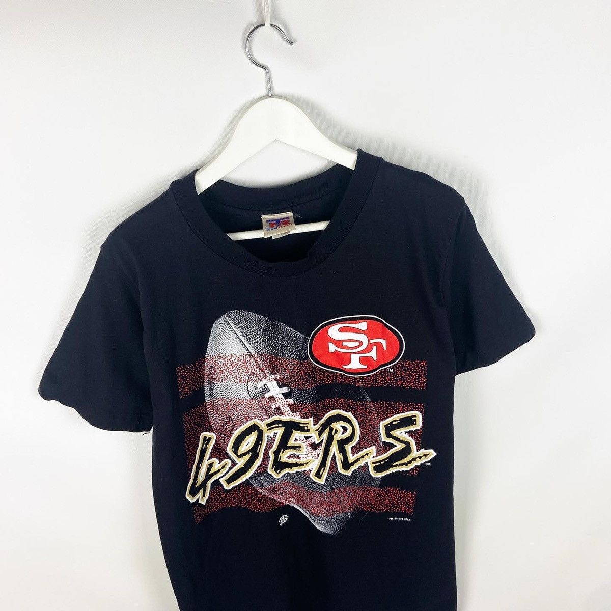 NFL Vintage 90s San Francisco 49ers single football tee black Size US L / EU 52-54 / 3 - 2 Thumbnail
