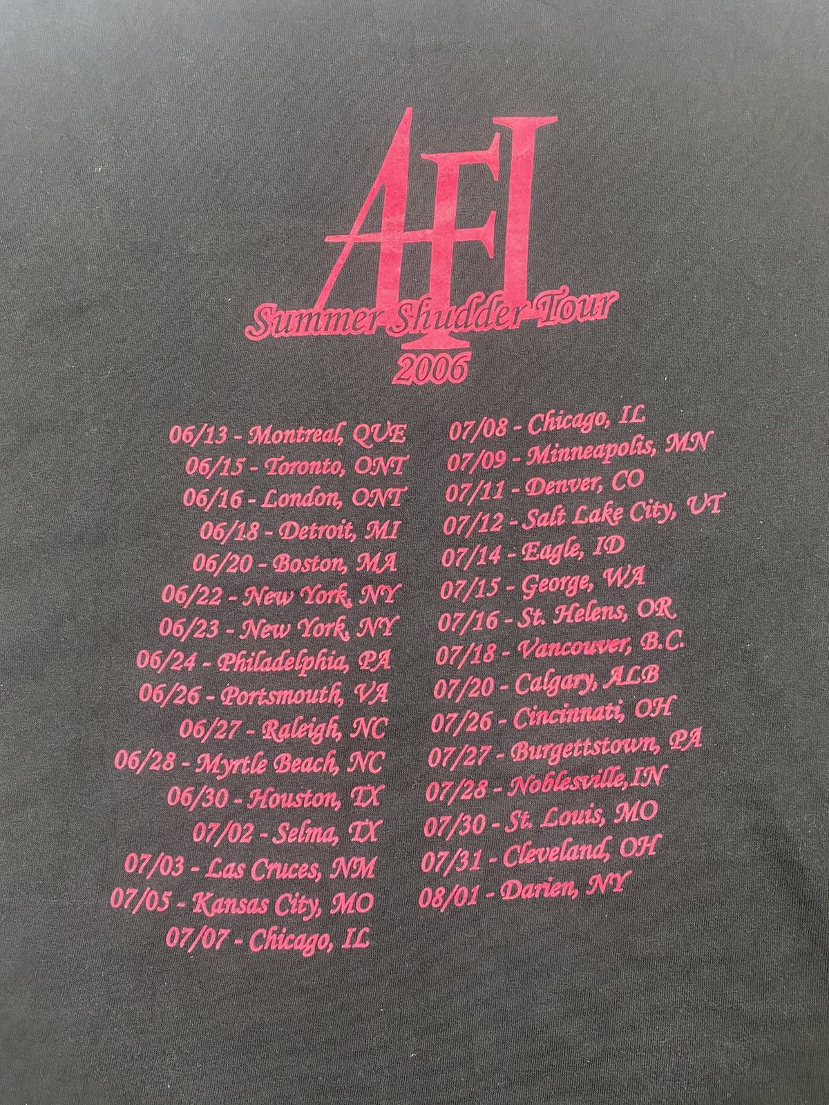 Band Tees × Vintage VINTAGE AFI 2006 BAND TEE #C0002 Size US XL / EU 56 / 4 - 7 Thumbnail