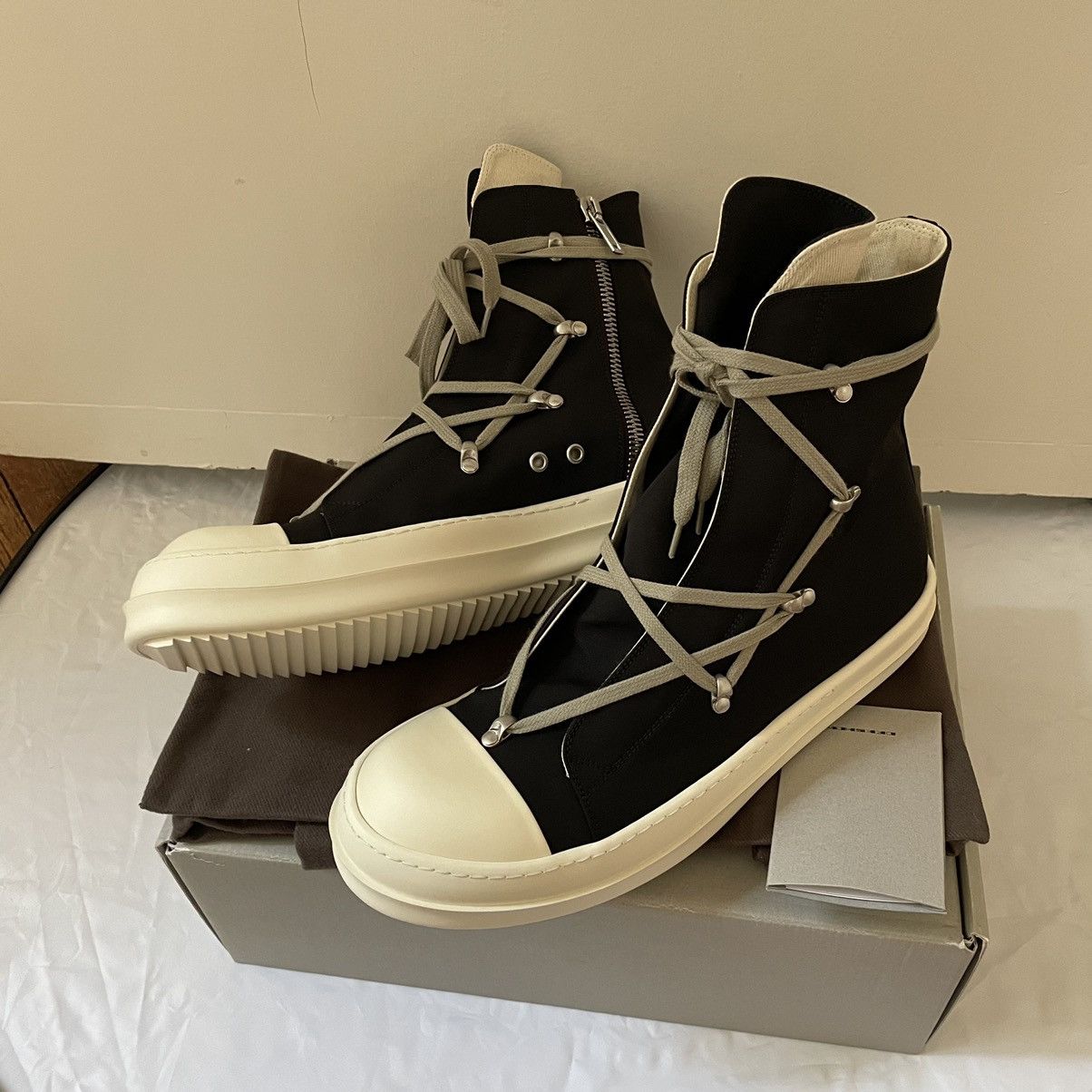 Rick Owens × Rick Owens Drkshdw Rick Owens Hexagon Hex Lace Ramones, 45 |  Grailed