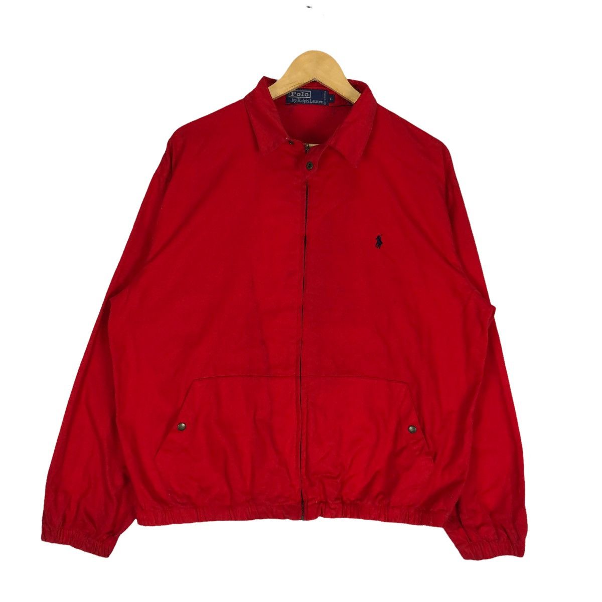 Polo by Ralph Lauren Embroidered Crimson Red Zip Up Jacket