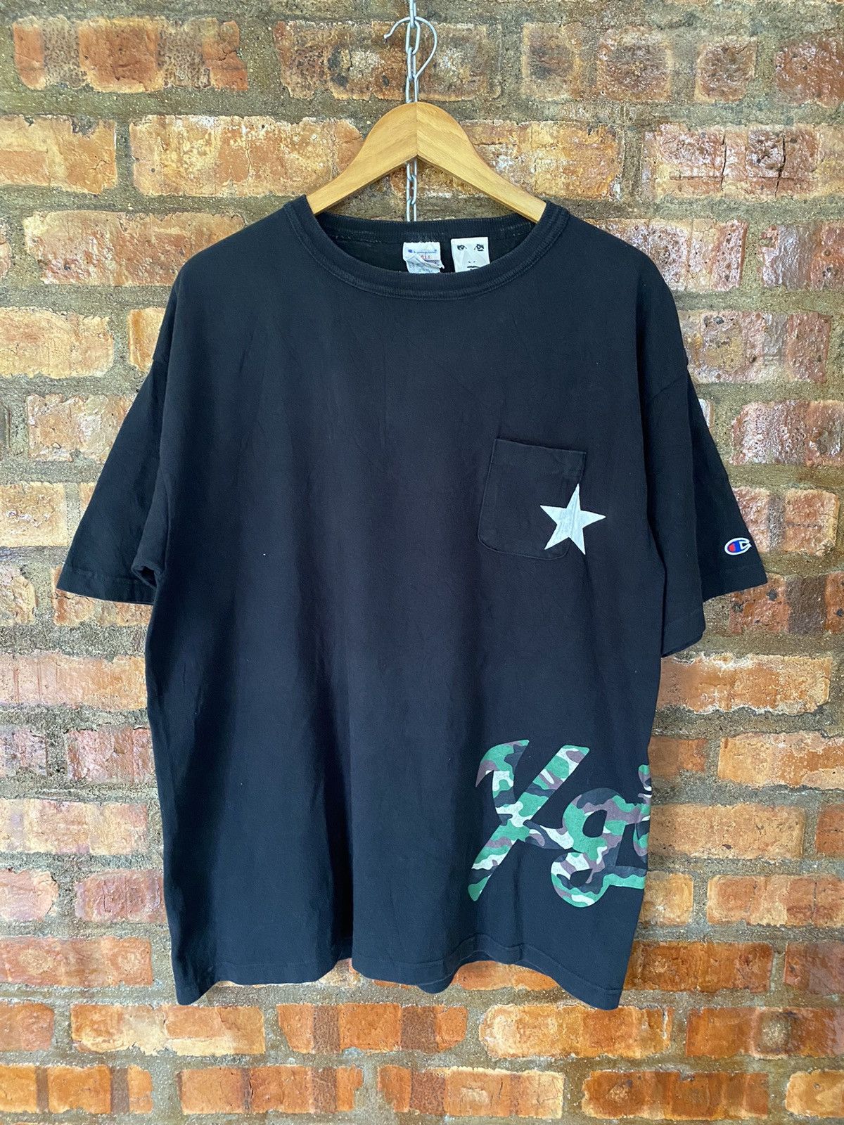 20471120 × Champion × Japanese Brand Vtg X-GIRL camo x Champion tee Size US XL / EU 56 / 4 - 4 Thumbnail