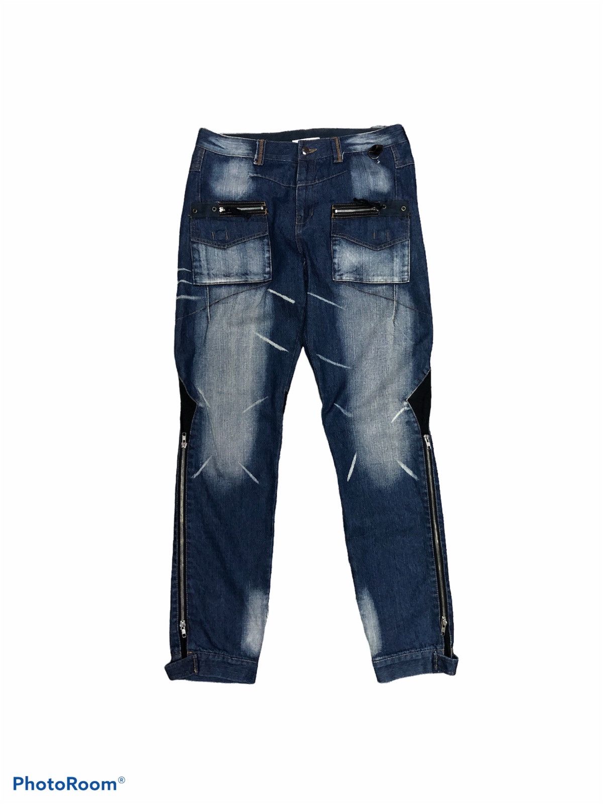 Seditionaries PUNK STYLE ZIPPER DENIM BY 2 PLUS ALPHA Size US 34 / EU 50 - 1 Thumbnail