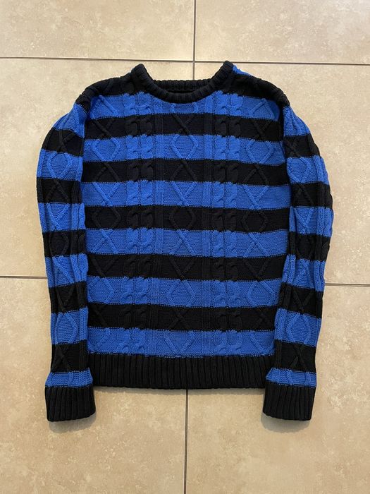 Vintage number nine knit black / blue sweater vintage | Grailed