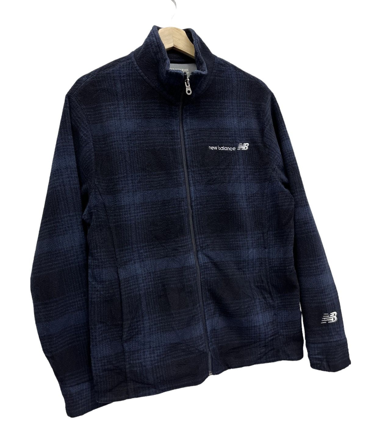 New Balance Vintage 90’s NEW BALANCE Tartan Plaid Fleece Jacket Size US S / EU 44-46 / 1 - 1 Thumbnail