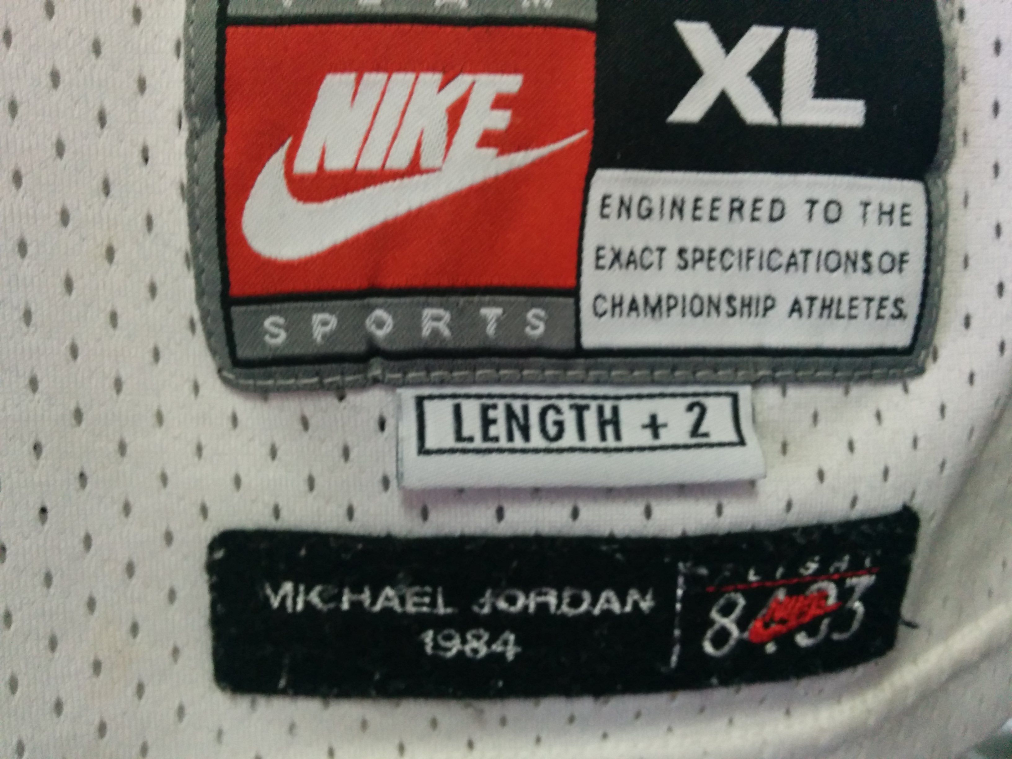 NBA × Nike Nike rookie Mens Michael Jordan Chicago Bulls 1984 NBA Jersey Medium Basketball Vintage Fall '04 Rookie Rewind Authentic Sewn Stitched Size US XL / EU 56 / 4 - 2 Thumbnail