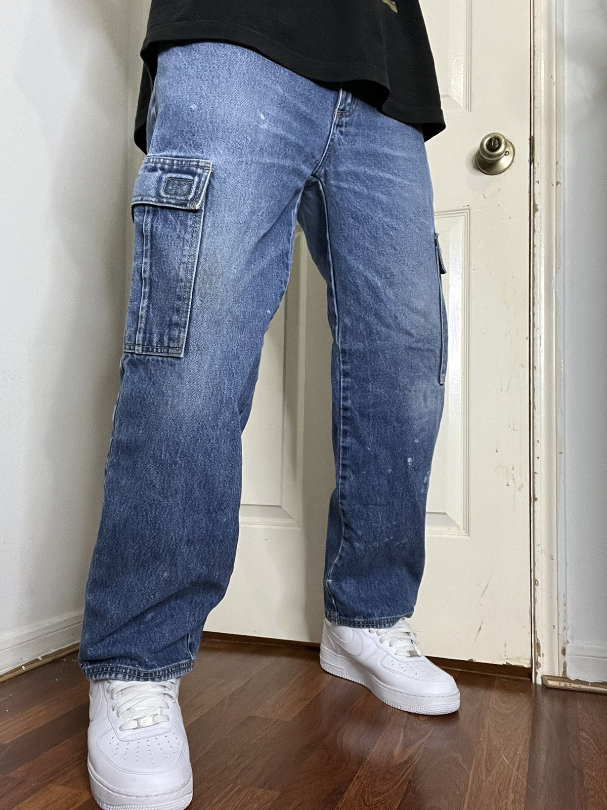 Other Vintage Utility Cargo Denim Jeans Size US 34 / EU 50 - 2 Thumbnail
