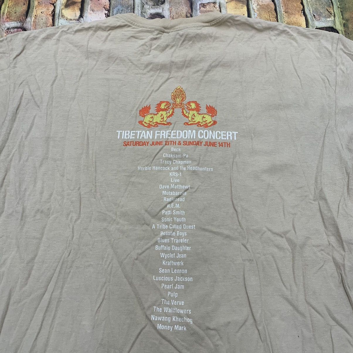 Band Tees × Vintage Vintage 1998 Tibetan Freedom Concert tee Size US XL / EU 56 / 4 - 4 Thumbnail