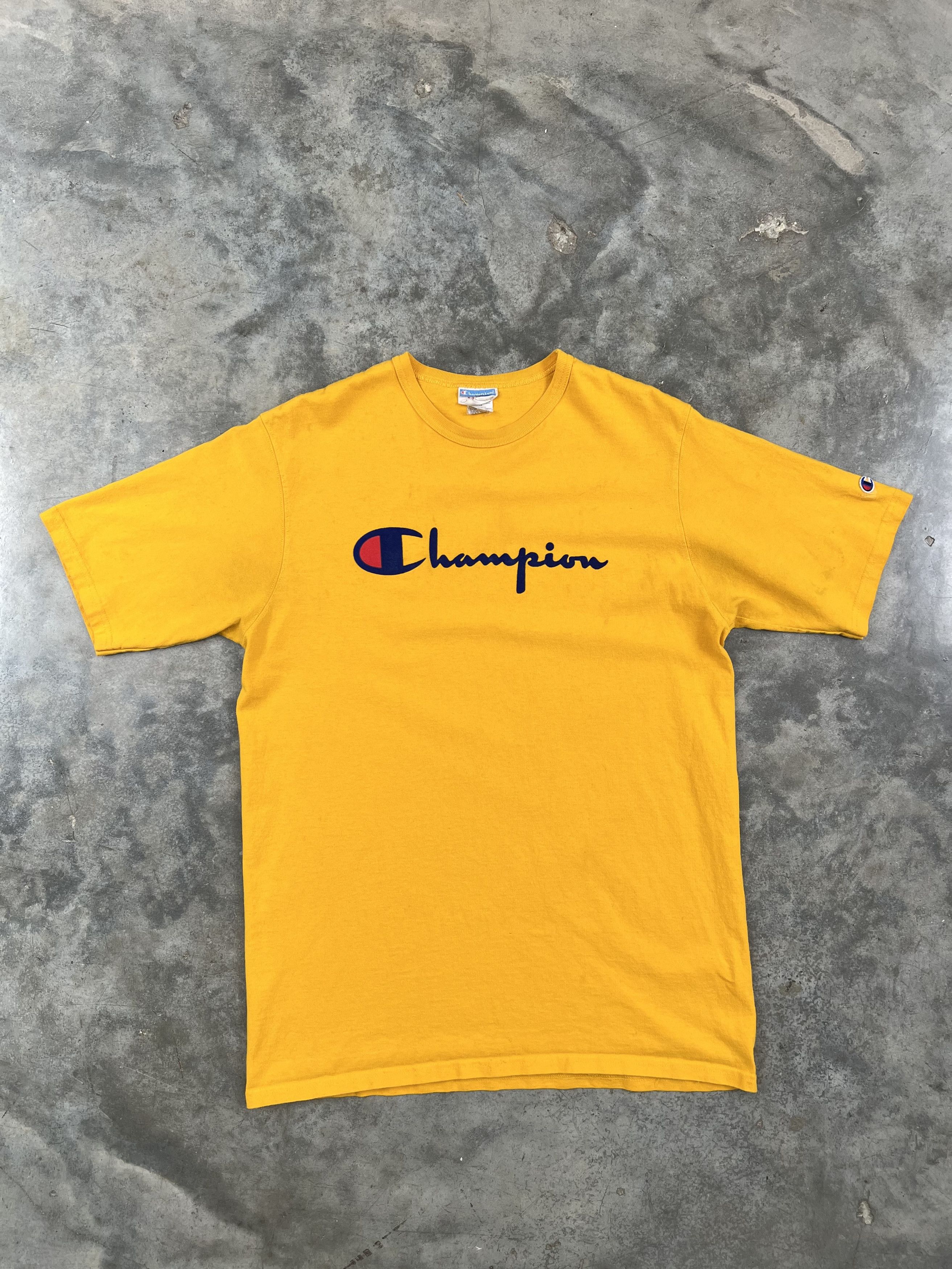 Reverse Weave Heavy Campion Tee Yellow XL USA America