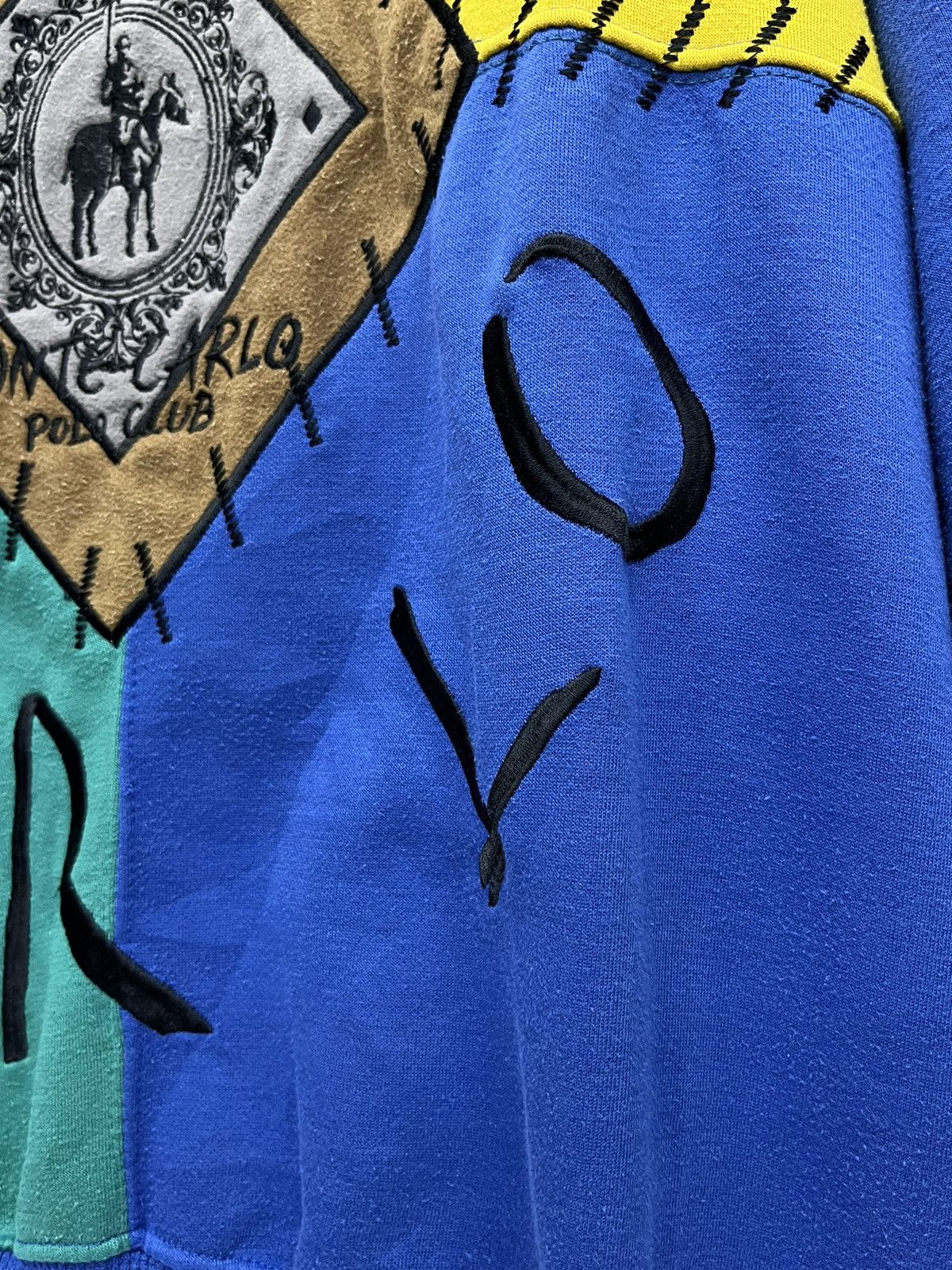 Beverly Hills Polo Club 80’s MONTECARLO POLO CLUB Embroidery Spell-out Color Blocks Size US M / EU 48-50 / 2 - 8 Thumbnail