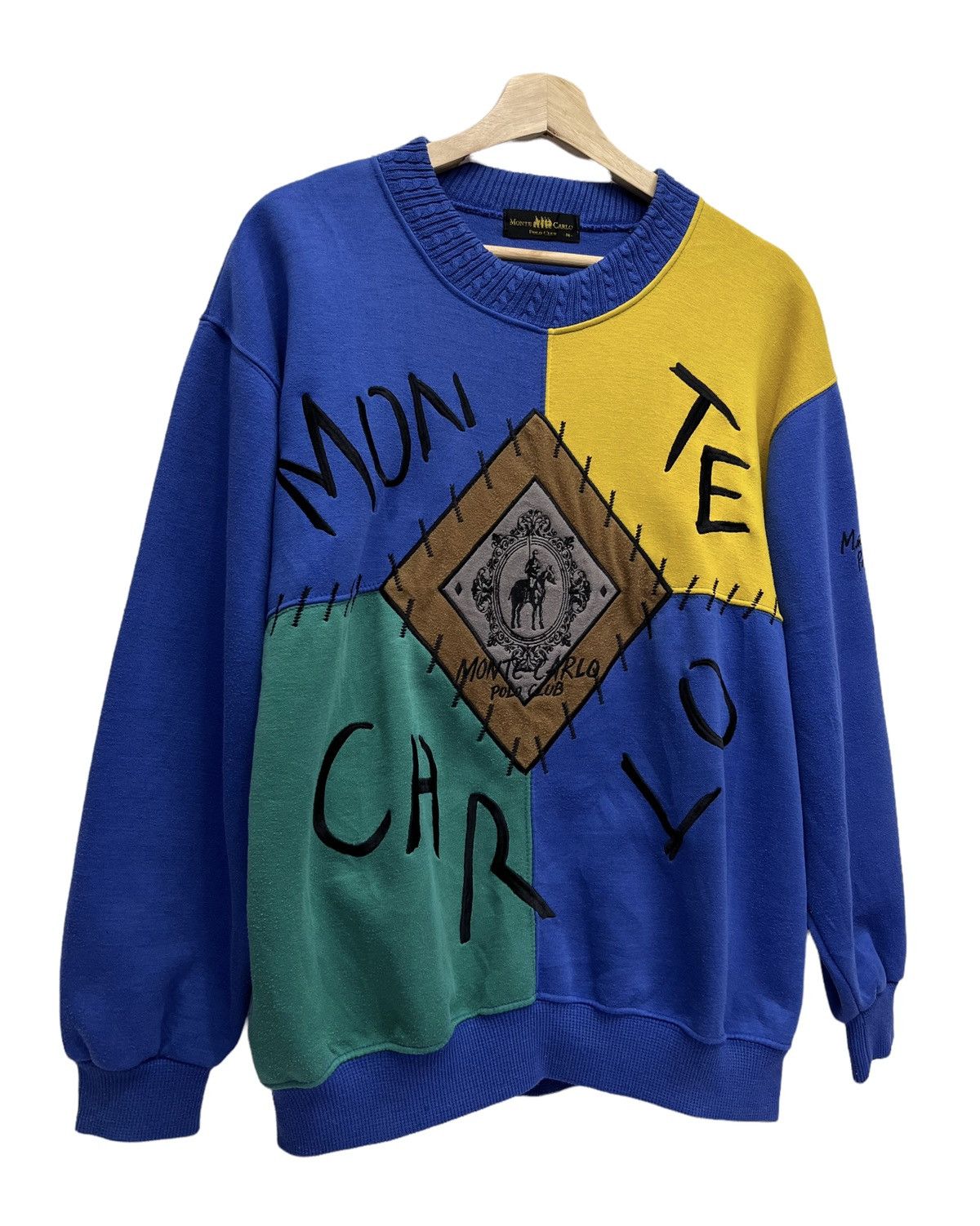 Beverly Hills Polo Club 80’s MONTECARLO POLO CLUB Embroidery Spell-out Color Blocks Size US M / EU 48-50 / 2 - 2 Thumbnail
