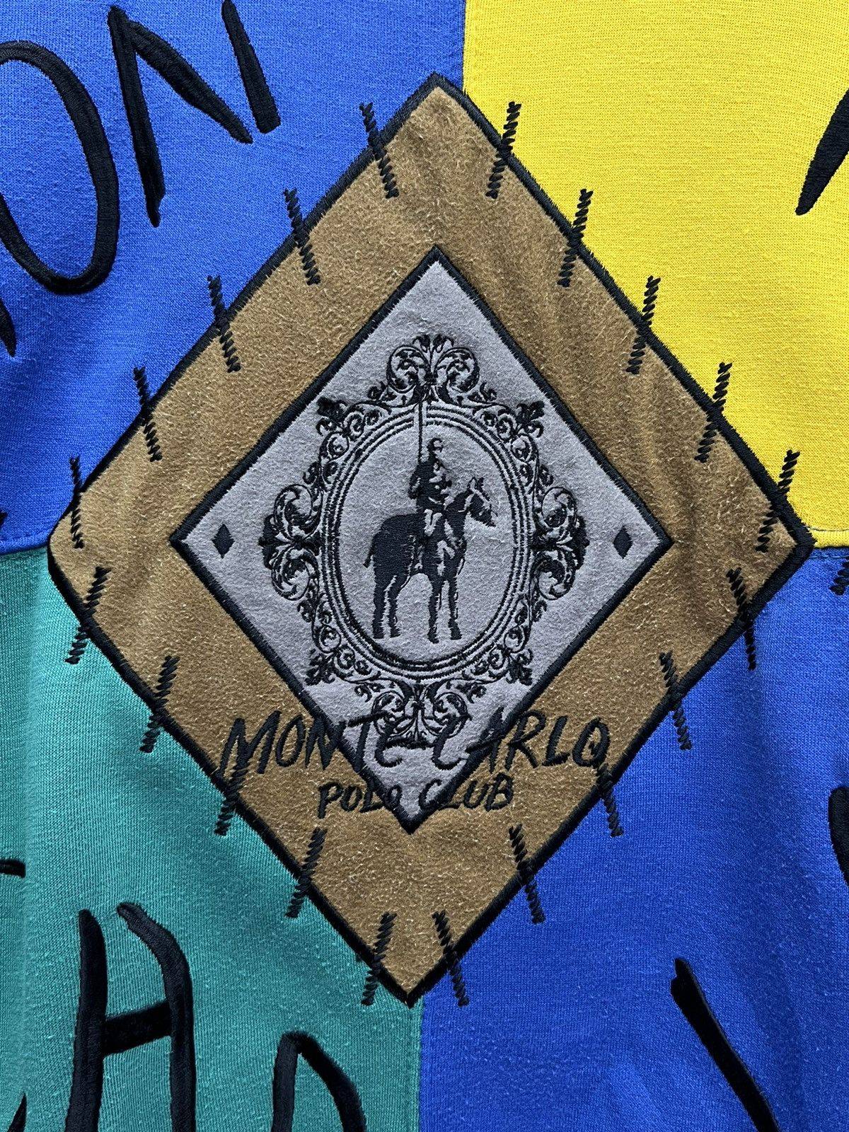 Beverly Hills Polo Club 80’s MONTECARLO POLO CLUB Embroidery Spell-out Color Blocks Size US M / EU 48-50 / 2 - 4 Thumbnail