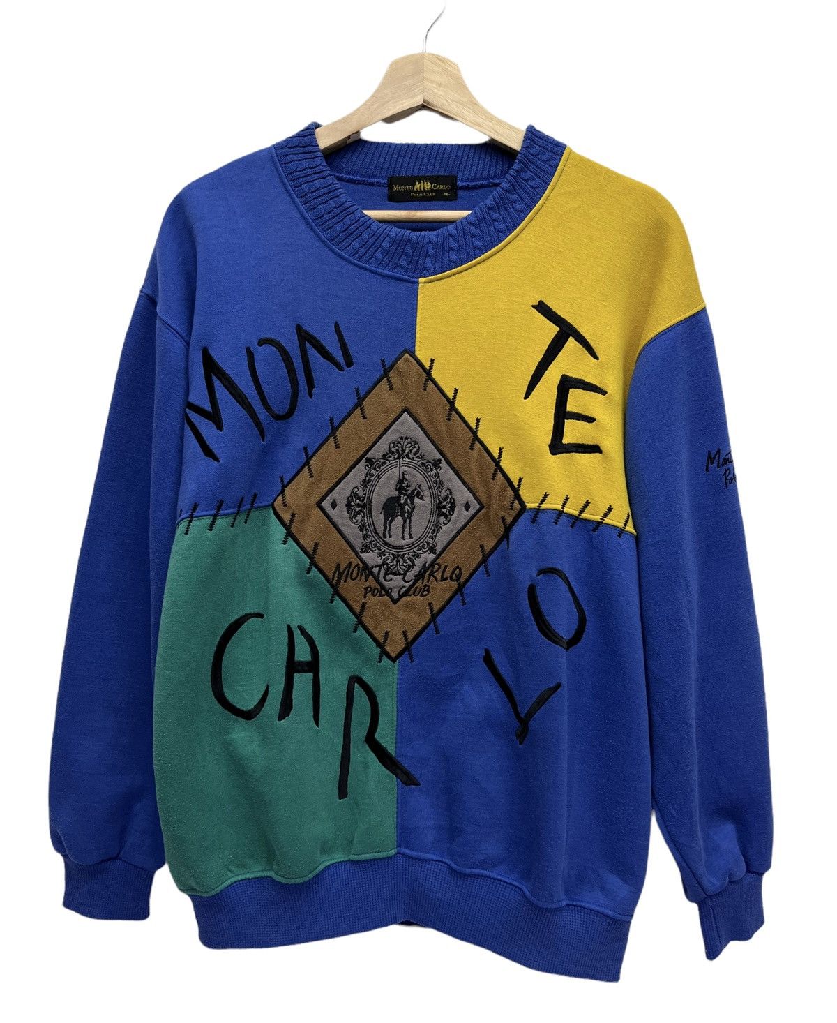 Beverly Hills Polo Club 80’s MONTECARLO POLO CLUB Embroidery Spell-out Color Blocks Size US M / EU 48-50 / 2 - 3 Thumbnail