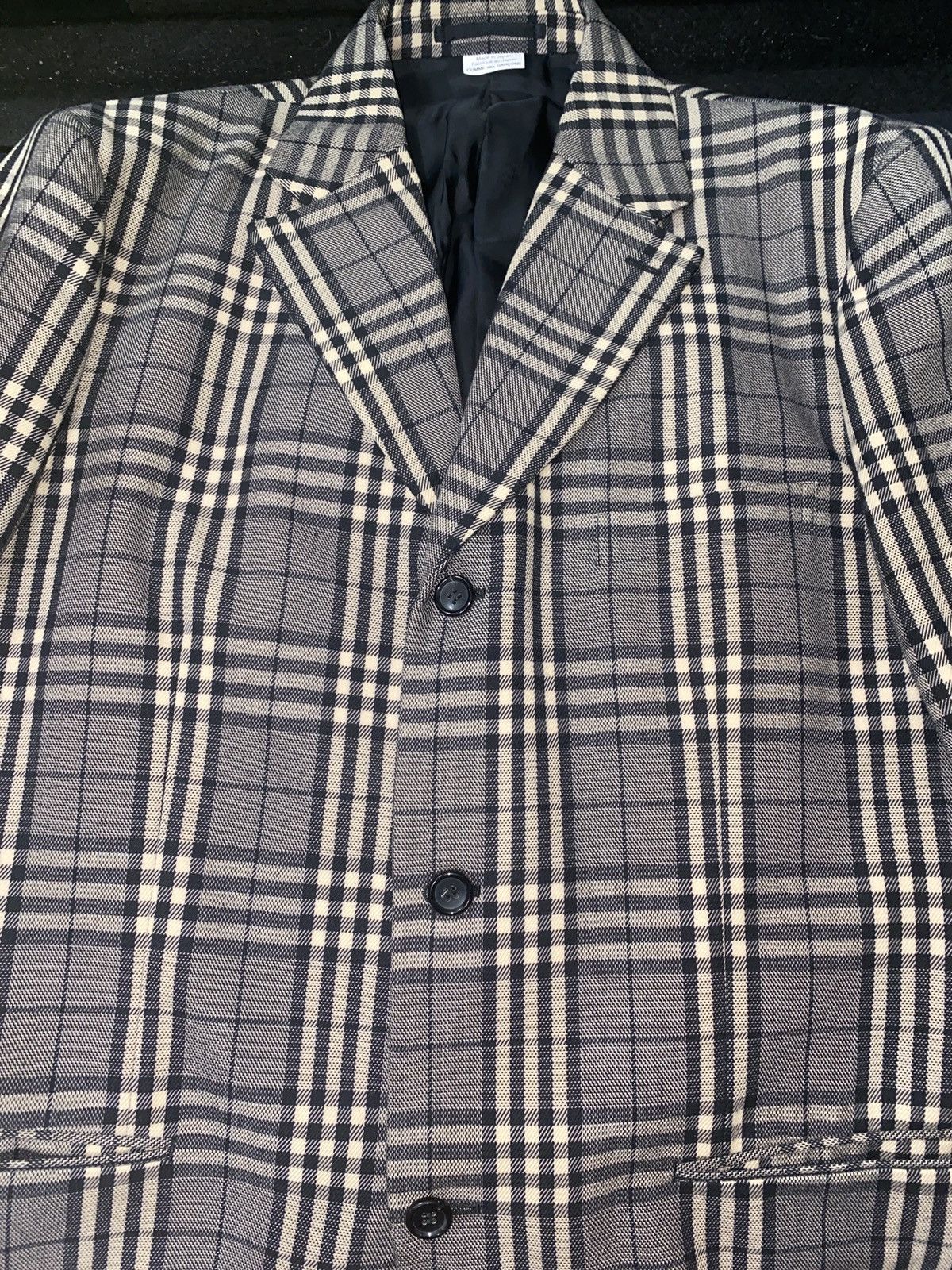 Comme des Garcons Homme Plus Comme Des Garçons Homme Plus check print single-breasted Size US L / EU 52-54 / 3 - 6 Thumbnail