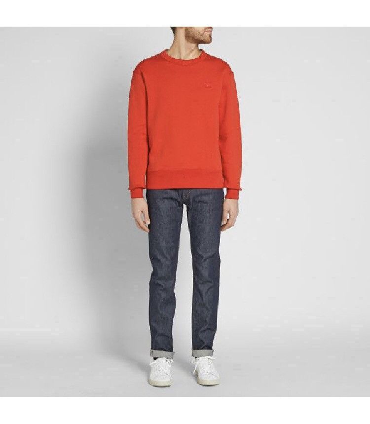 Acne Studios ACNE STUDIOS crewneck sweatshirt face patch logo tomato red Size US M / EU 48-50 / 2 - 1 Thumbnail