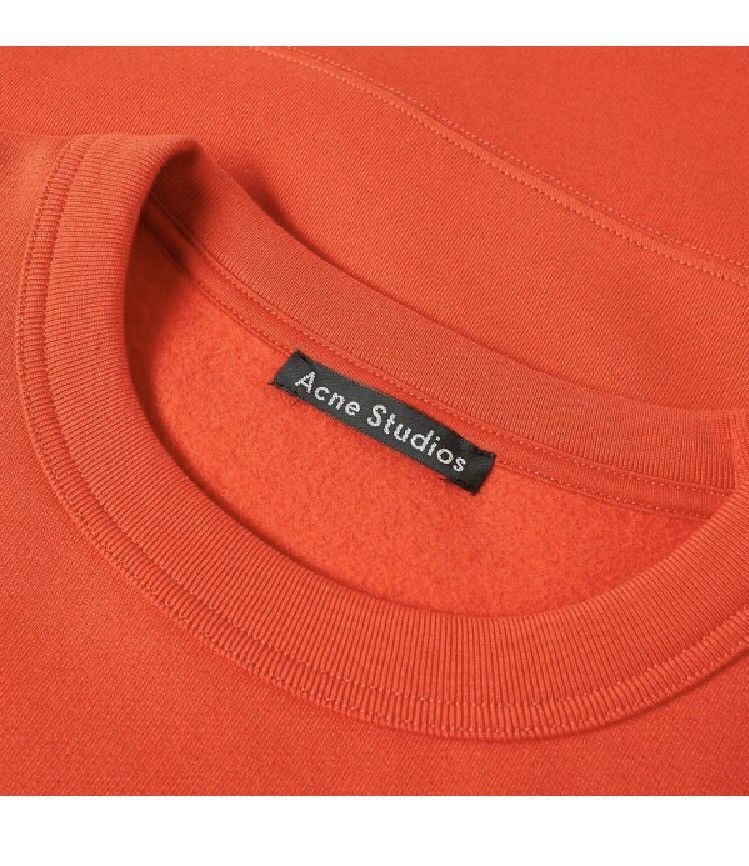 Acne Studios ACNE STUDIOS crewneck sweatshirt face patch logo tomato red Size US M / EU 48-50 / 2 - 5 Thumbnail