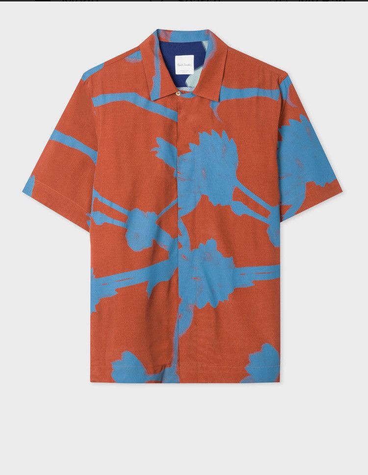 Paul Smith Paul Smith floral print summer shirt viscose shadow flower Size US M / EU 48-50 / 2 - 1 Thumbnail