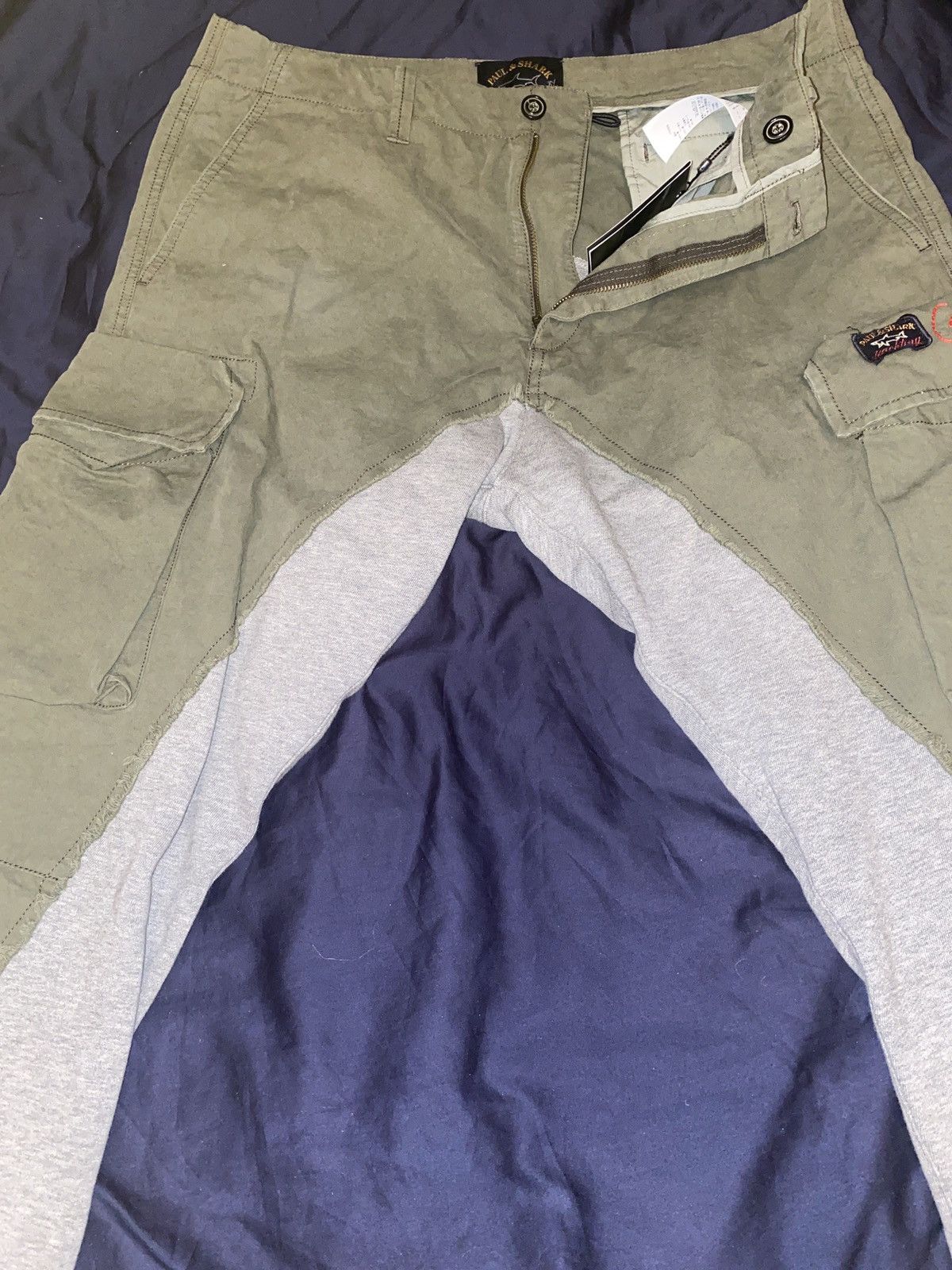 Greg Lauren × Paul & Shark NEW 50 Paul & Shark 50/50 Patchwork Denim Jogger SweatPants Size US 32 / EU 48 - 9 Thumbnail