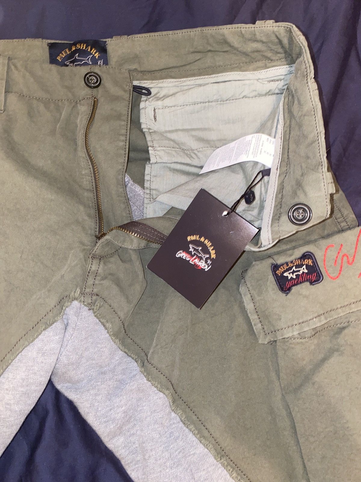 Greg Lauren × Paul & Shark NEW 50 Paul & Shark 50/50 Patchwork Denim Jogger SweatPants Size US 32 / EU 48 - 8 Thumbnail