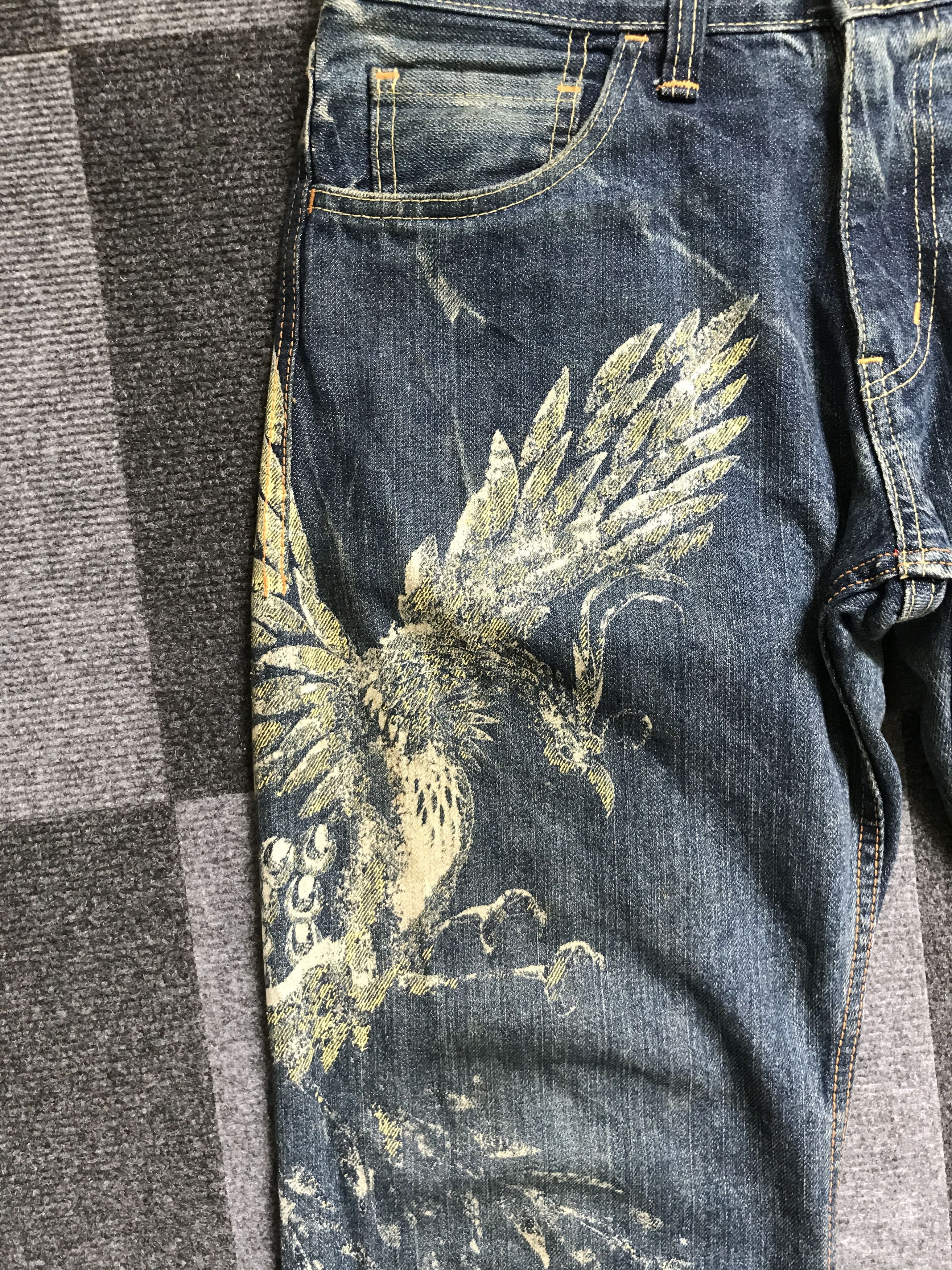 Eternal D92 Statement Jeans ETERNAL Japan Phoenix Print Jeans Size US 32 / EU 48 - 9 Thumbnail
