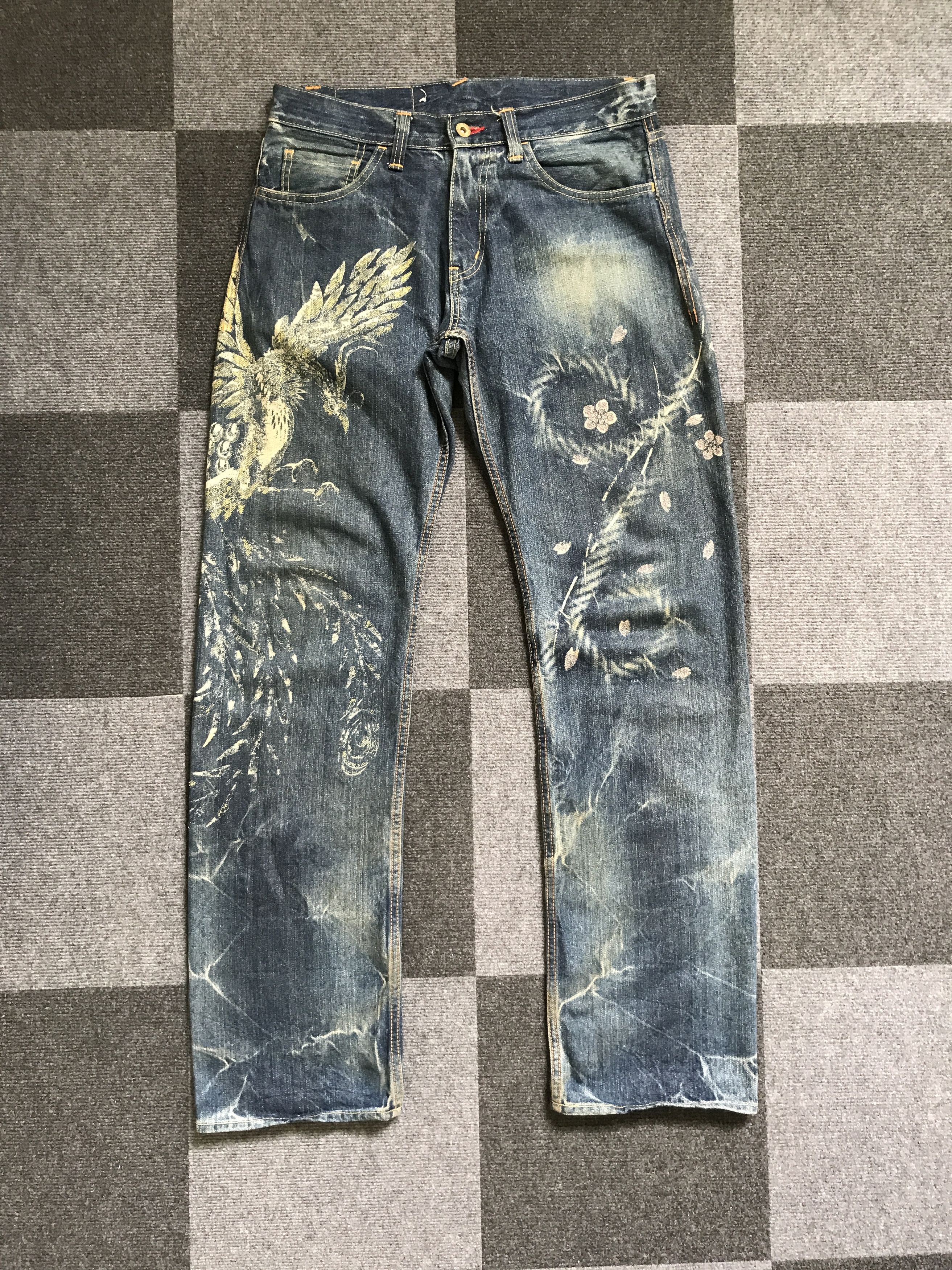 Eternal D92 Statement Jeans ETERNAL Japan Phoenix Print Jeans Size US 32 / EU 48 - 5 Thumbnail