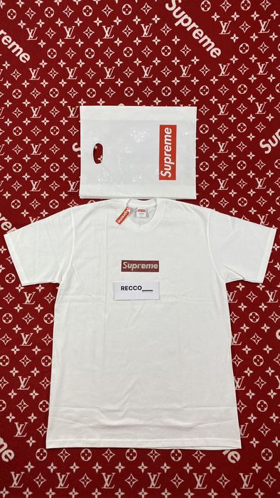 Supreme Supreme X Swarovski L Box Logo Tee White | Grailed