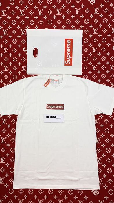 Supreme Supreme X Swarovski L Box Logo Tee White Grailed