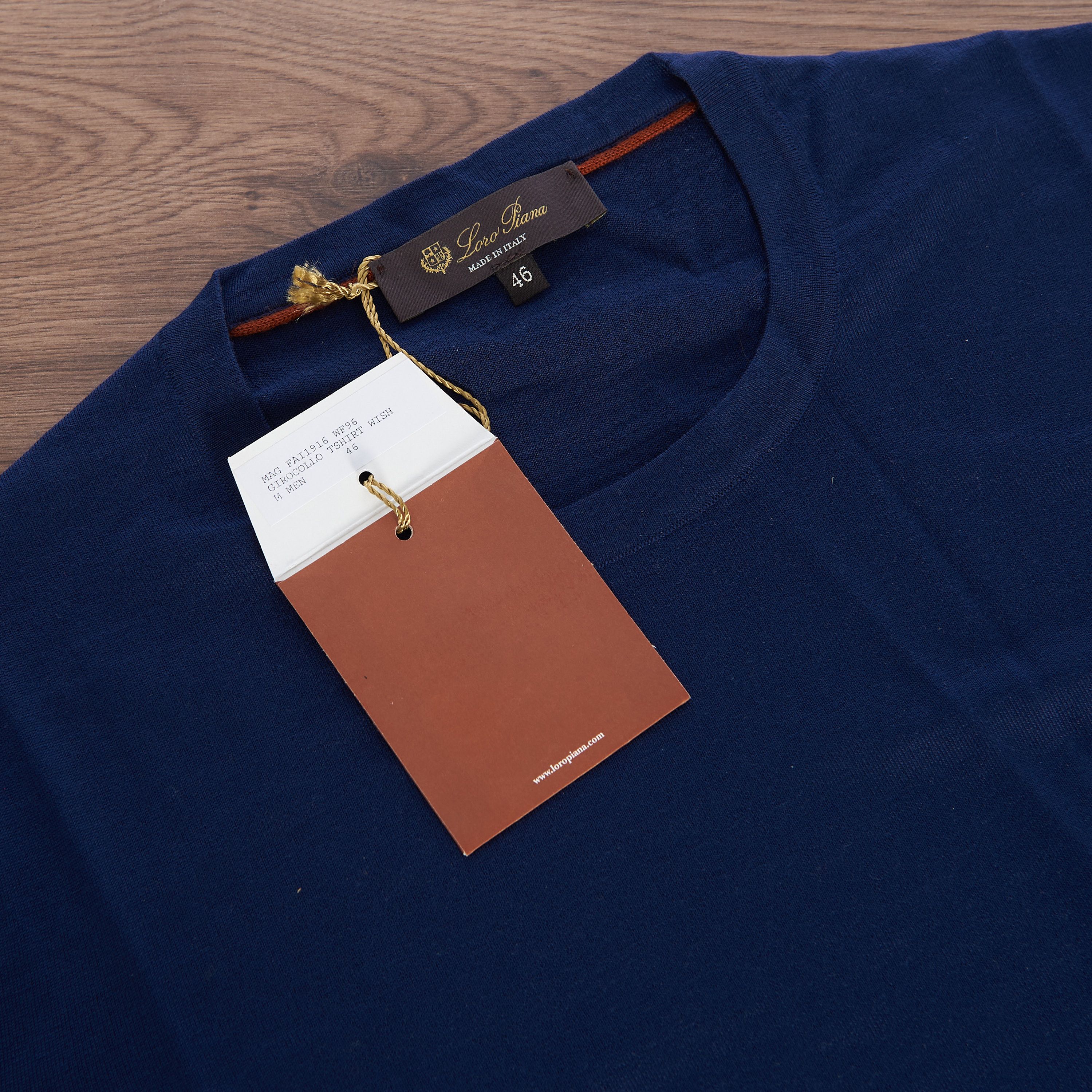 Loro Piana Crewneck T-Shirt In Oltreoceano Unito Blue Wish Wool Size US S / EU 44-46 / 1 - 10 Thumbnail