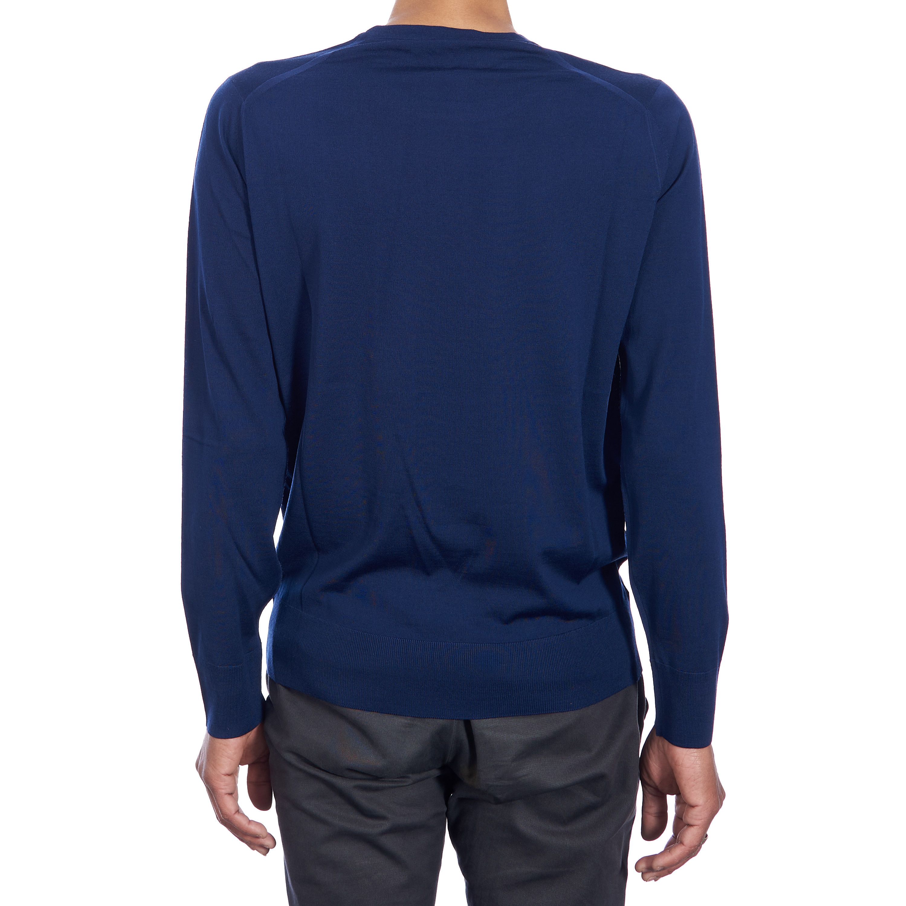 Loro Piana Crewneck T-Shirt In Oltreoceano Unito Blue Wish Wool Size US S / EU 44-46 / 1 - 5 Thumbnail