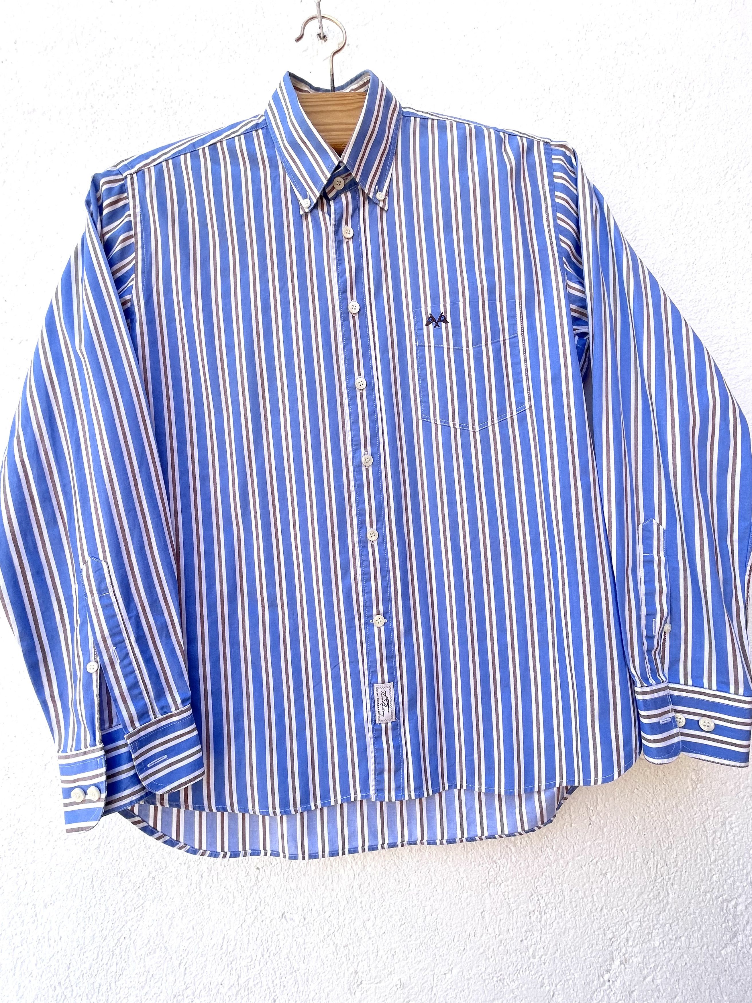 Burberry 🔥blue striped shirt TB Burberry size M Size US M / EU 48-50 / 2 - 3 Thumbnail