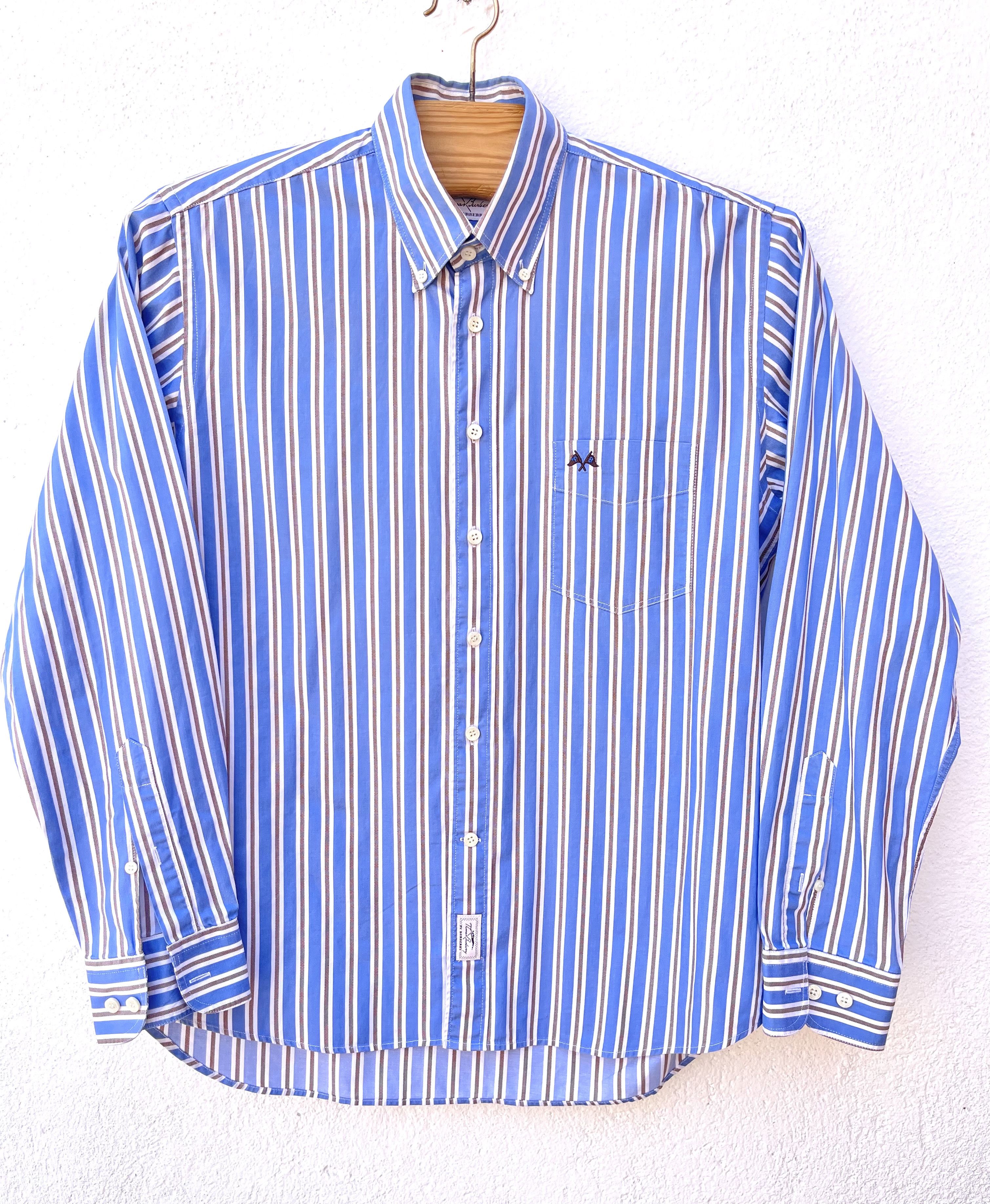 Burberry 🔥blue striped shirt TB Burberry size M Size US M / EU 48-50 / 2 - 1 Thumbnail