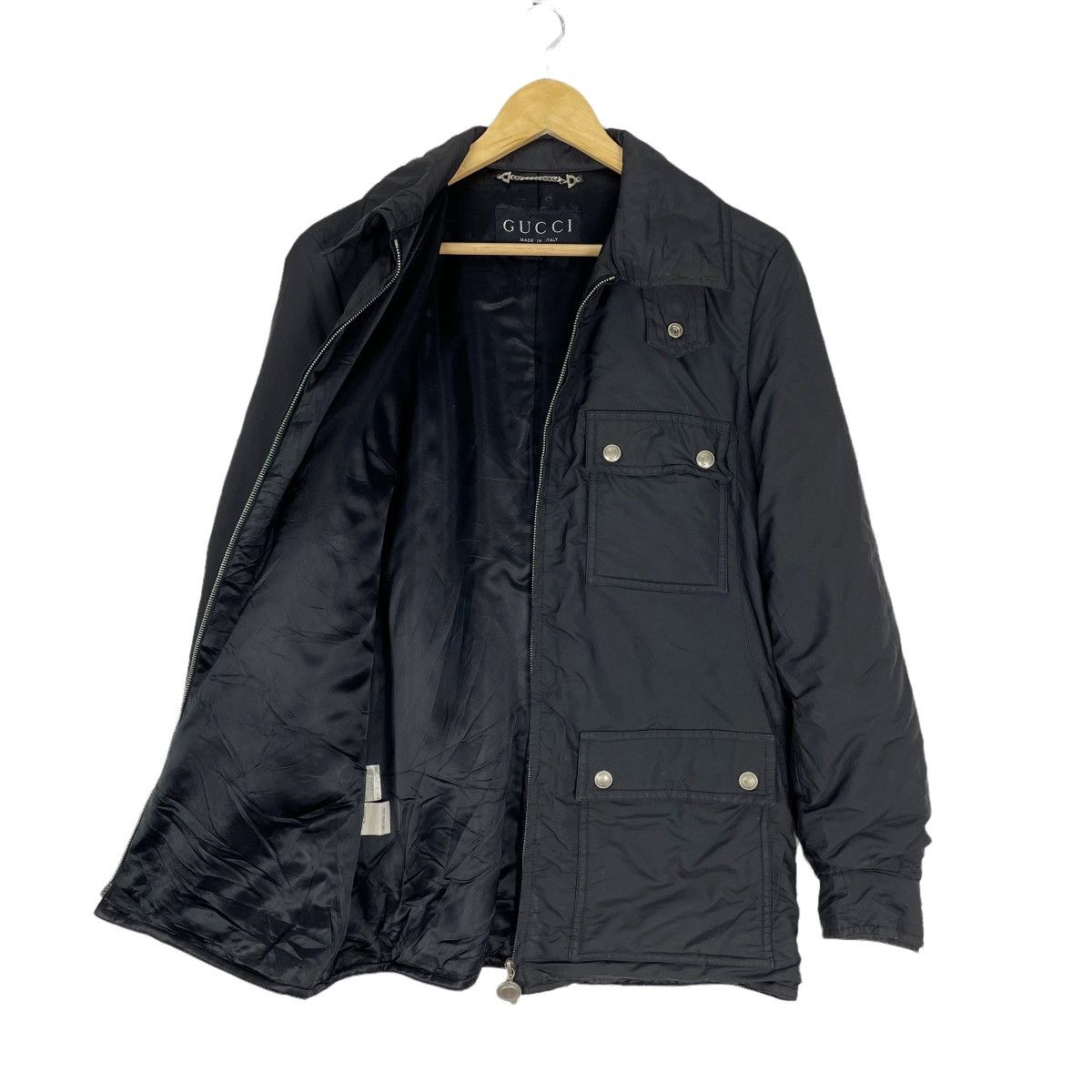 Gucci ❄️GUCCI AW95 SILVER BUTTON ZIPPER JACKET Size US S / EU 44-46 / 1 - 8 Thumbnail